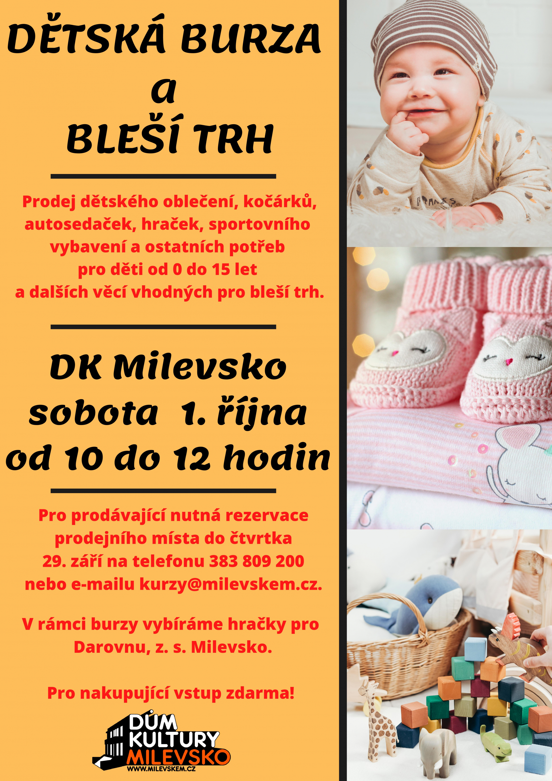 Plakát Podzimní dětská burza a bleší trh