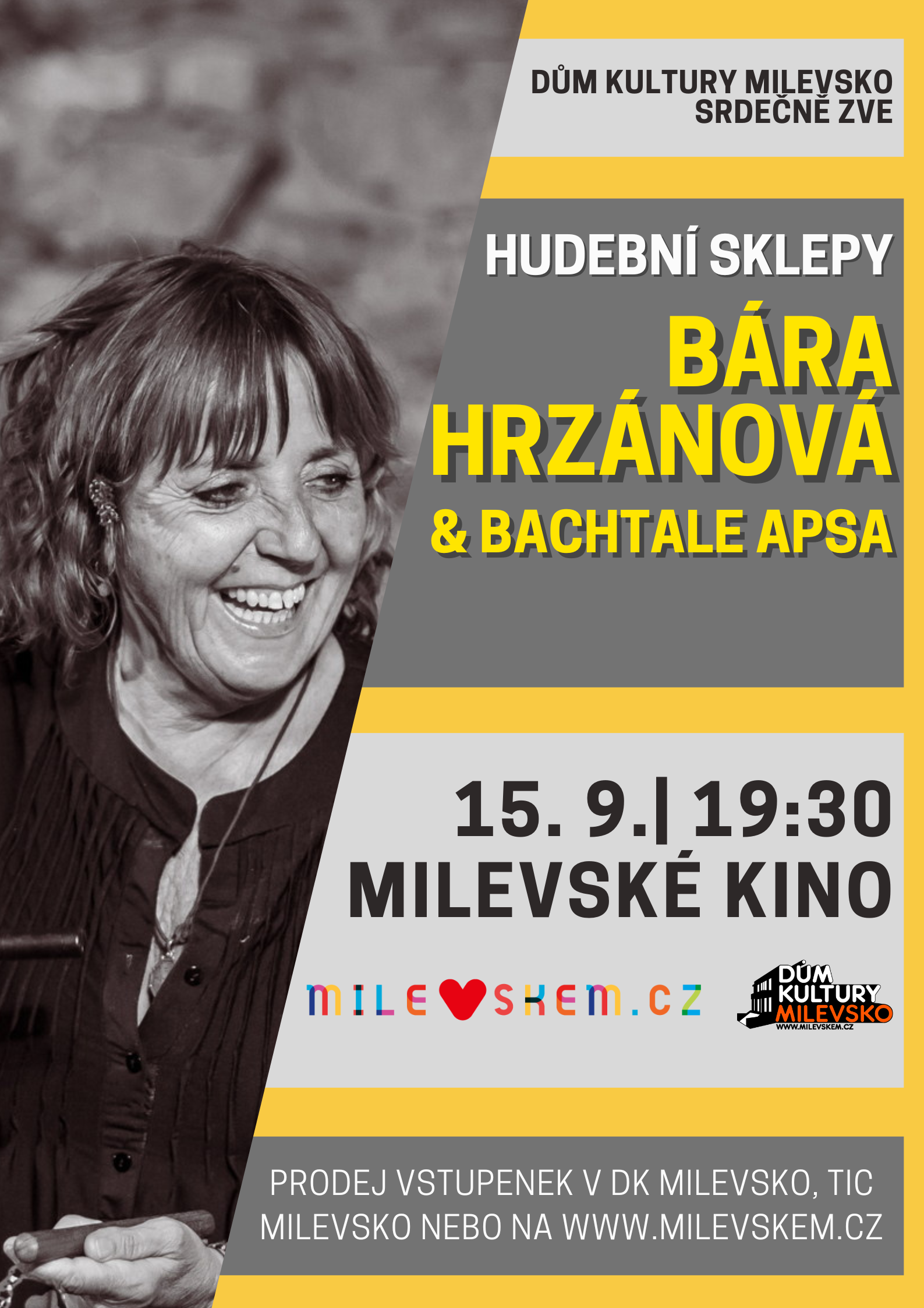 Plakát Hudební sklepy  Bára Hrzánová & Bachtale Apsa