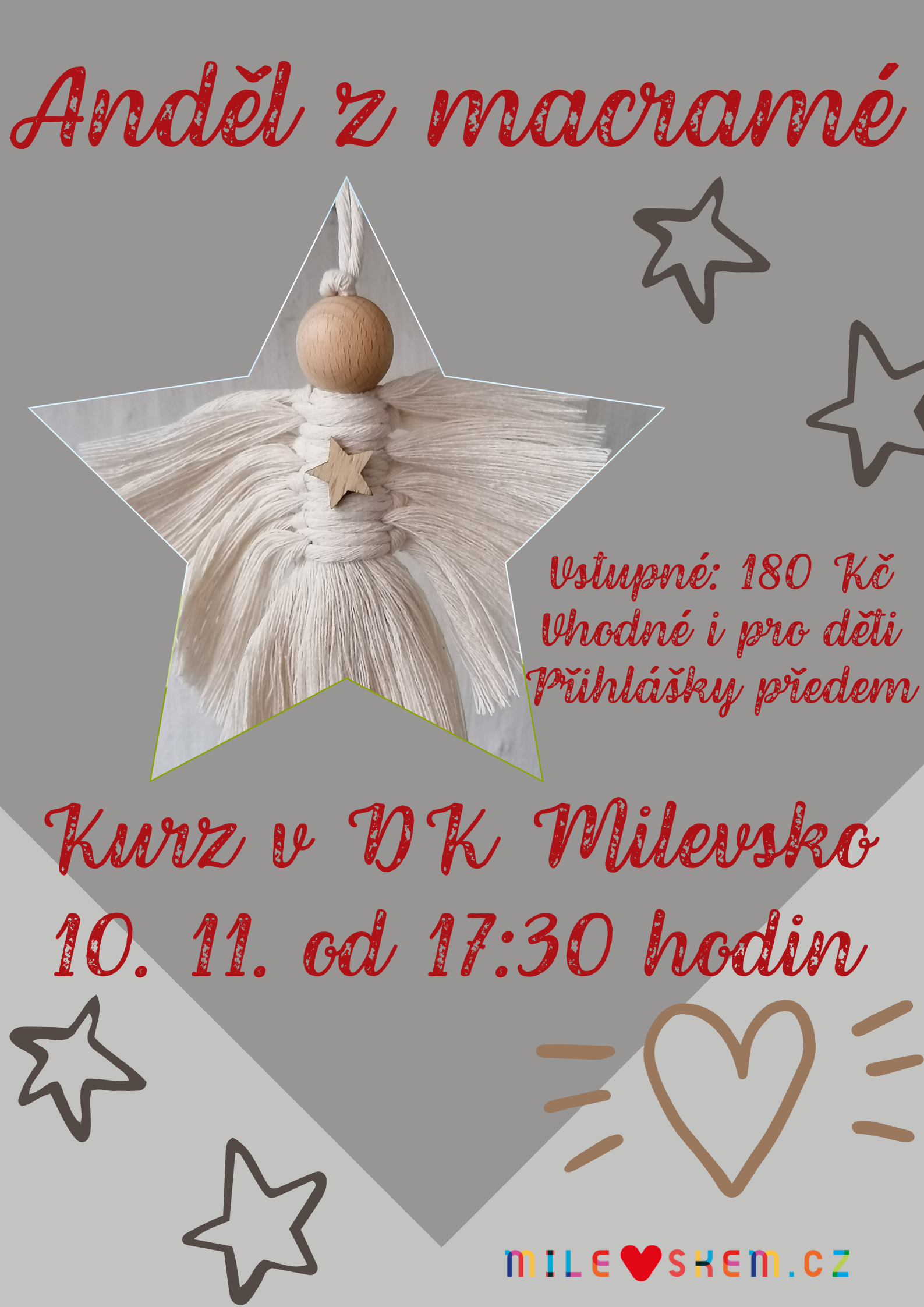 Plakát Kurz - Anděl z macramé