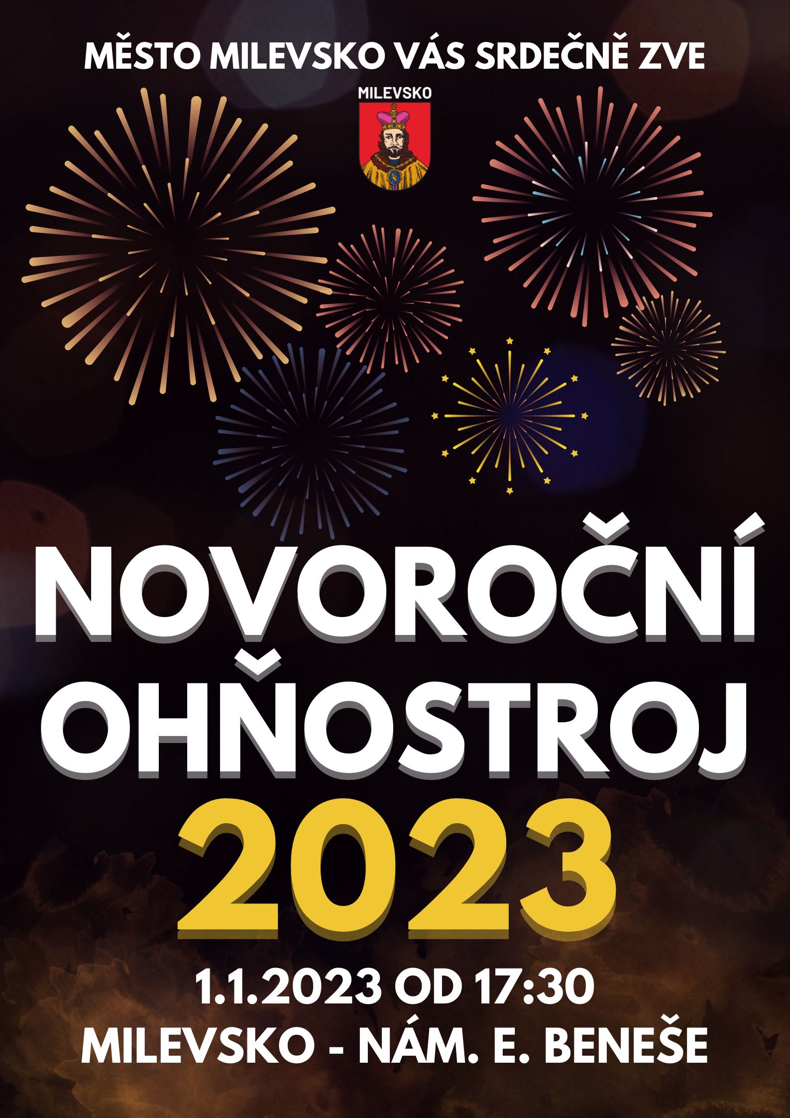 Plakát Novoroční ohňostroj