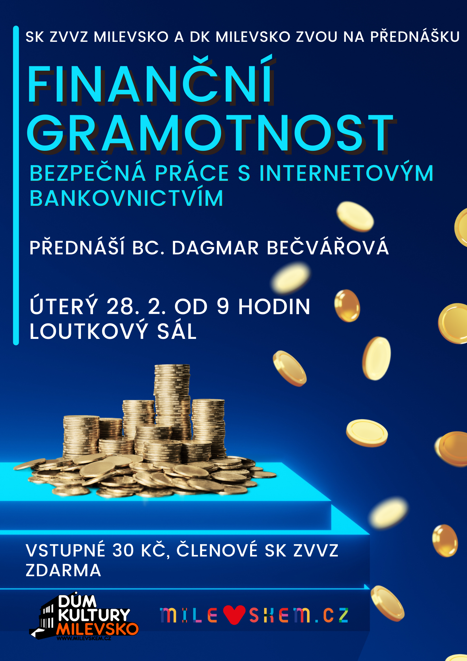 Plakát SK ZVVZ Přednáška - Finanční gramotnost
