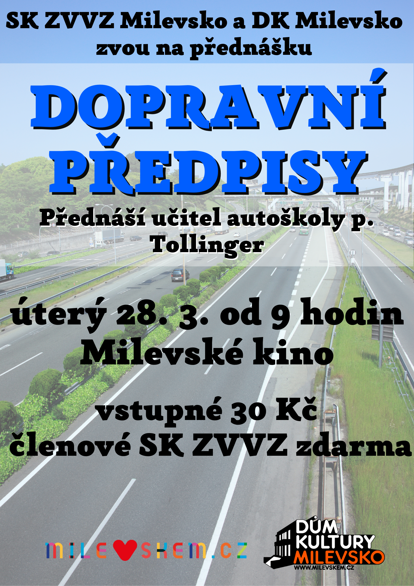 Plakát SK ZVVZ Přednáška - Dopravní předpisy