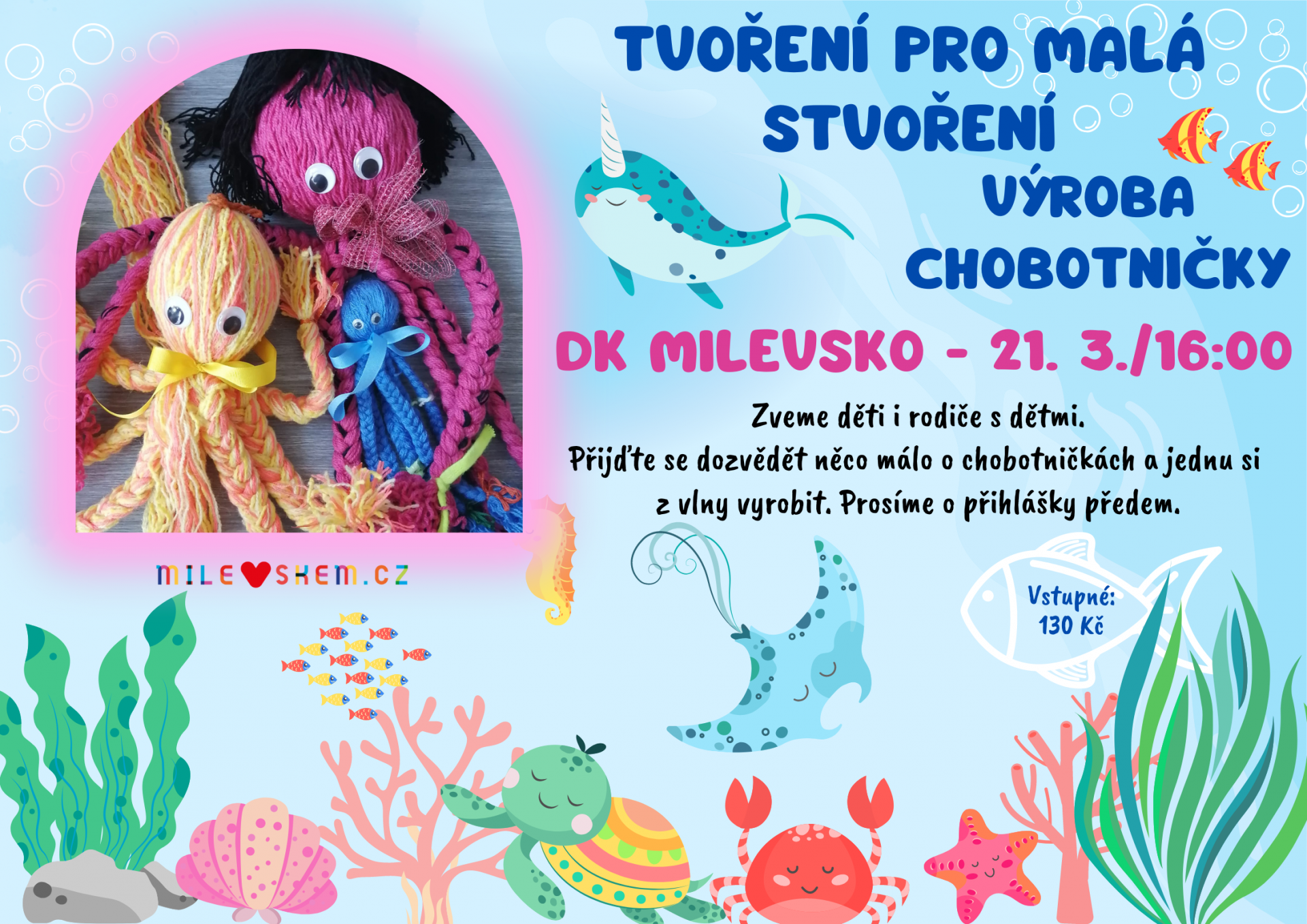 Plakát Tvoření pro malá stvoření - Výroba chobotničky