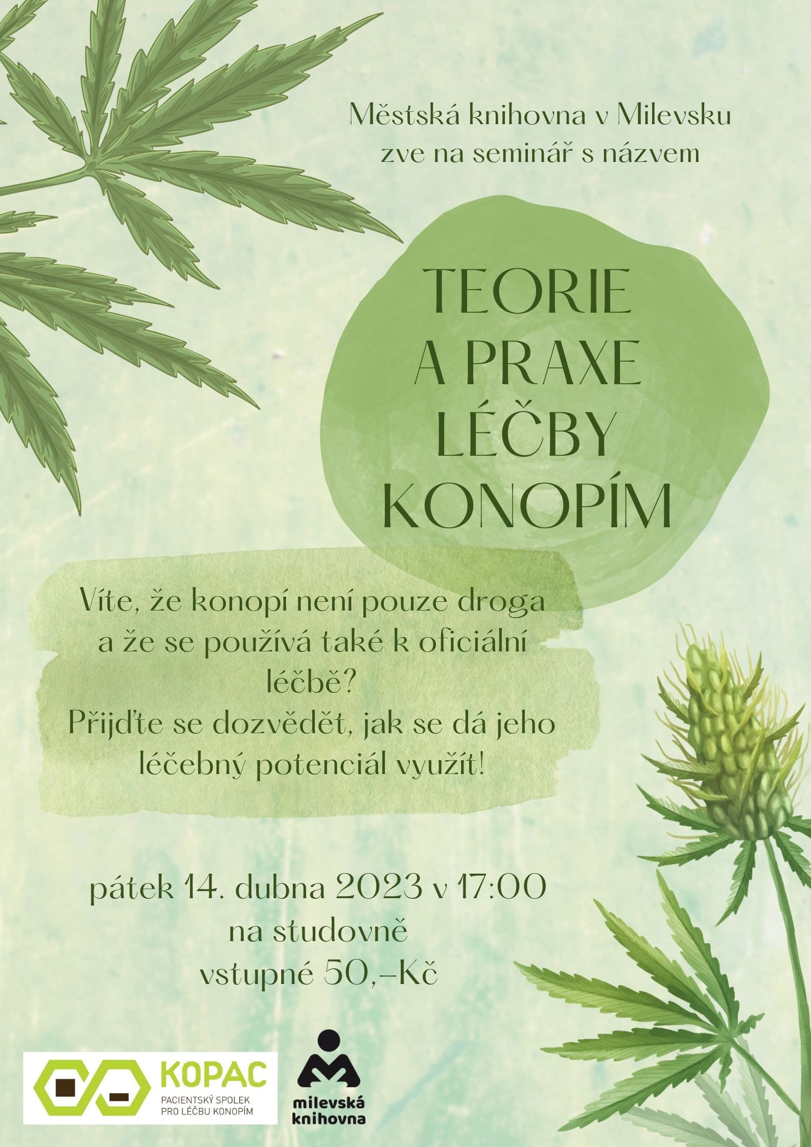 Plakát Teorie a praxe léčby konopím