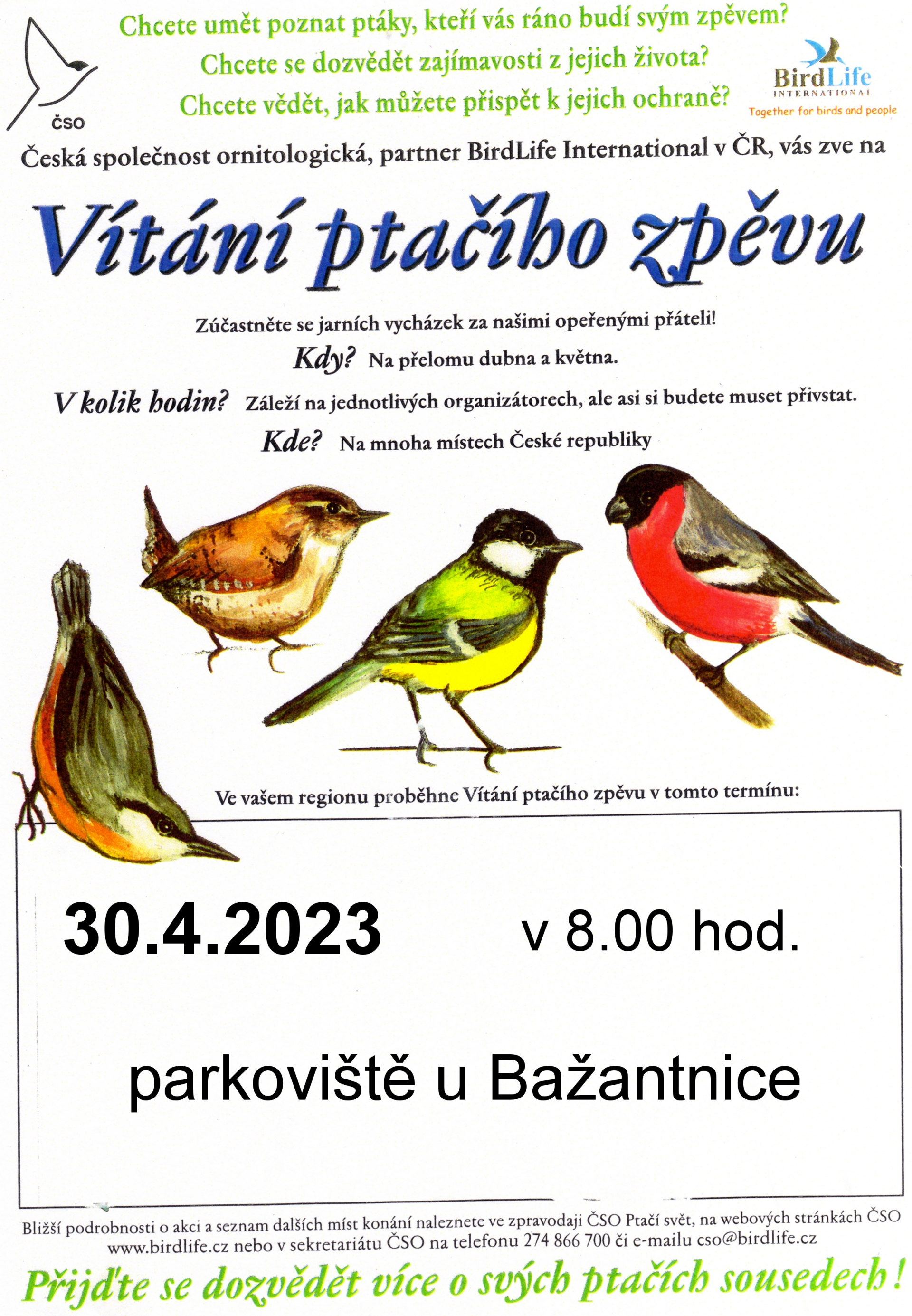 Plakát Vítání ptačího zpěvu