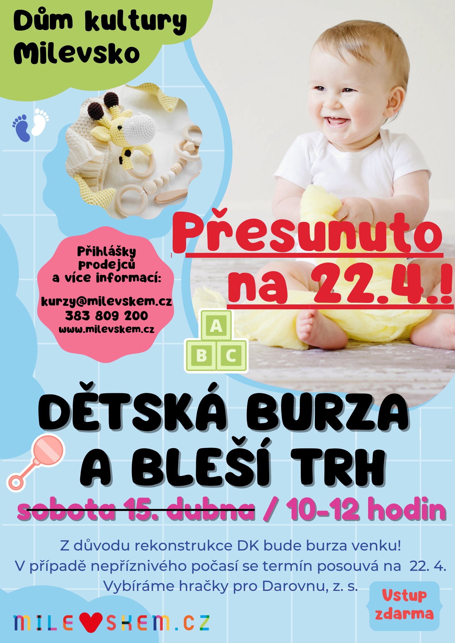 Plakát Jarní dětská burza + bleší trh