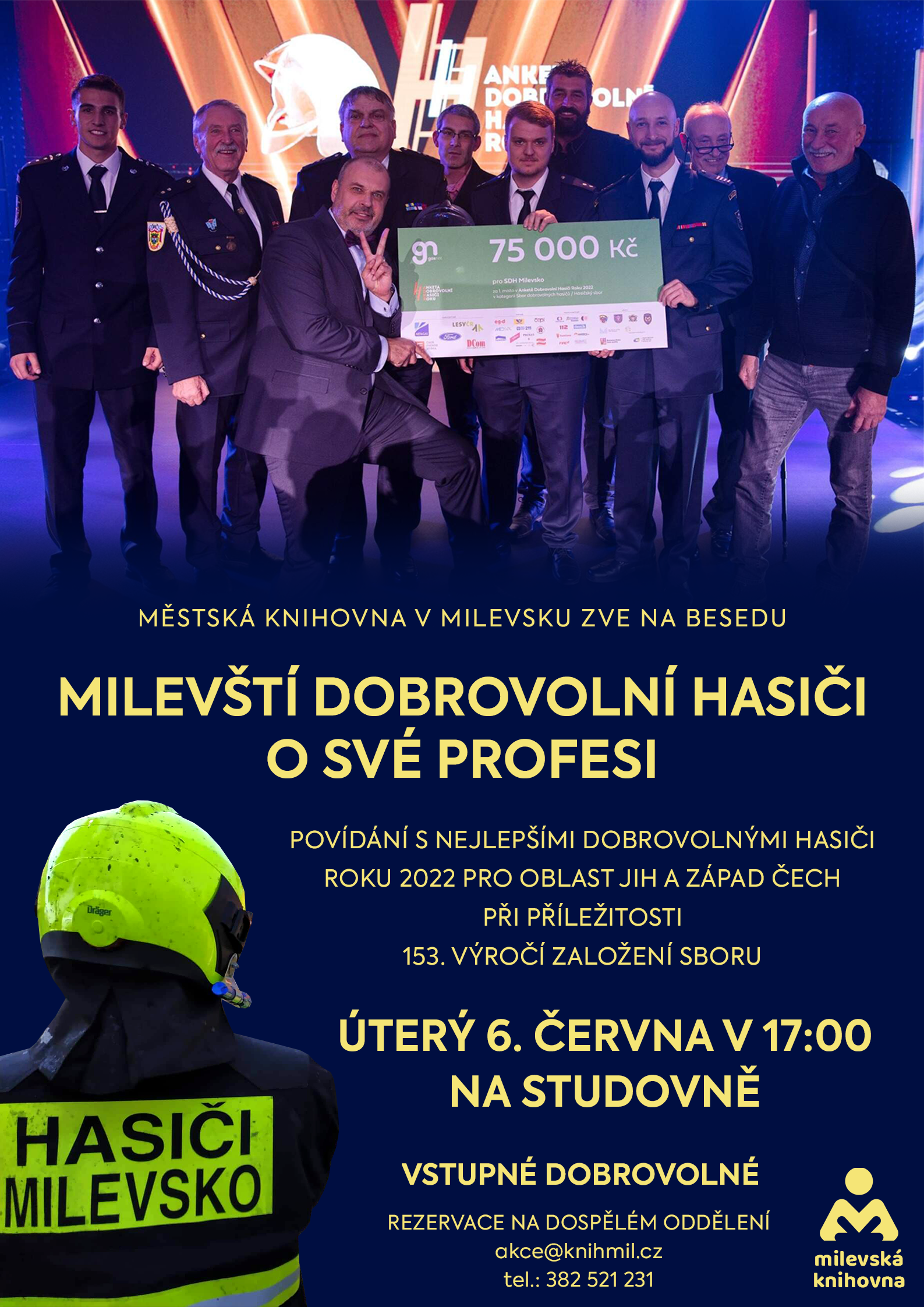 Plakát Milevští dobrovolní hasiči o své profesi