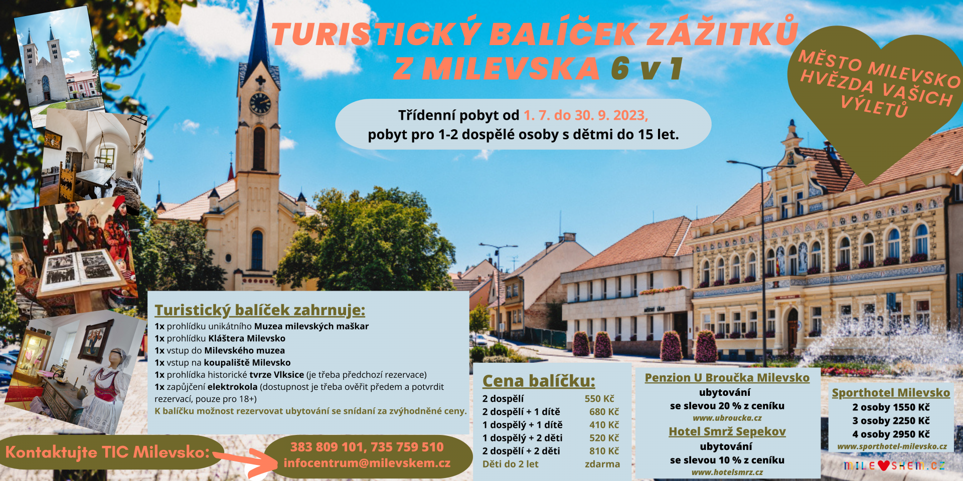 Plakát Turistický balíček zážitků z Milevska 