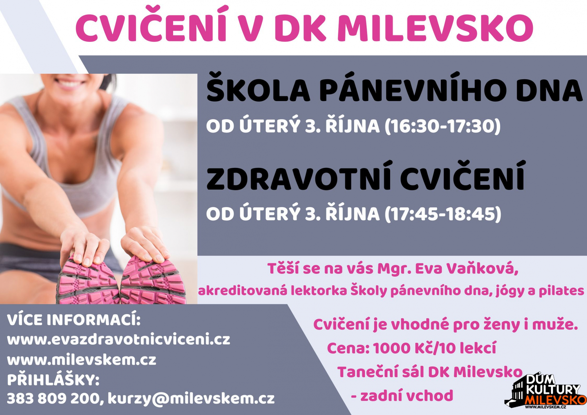 Plakát Zdravotní cvičení - zahájení kurzu - obsazeno