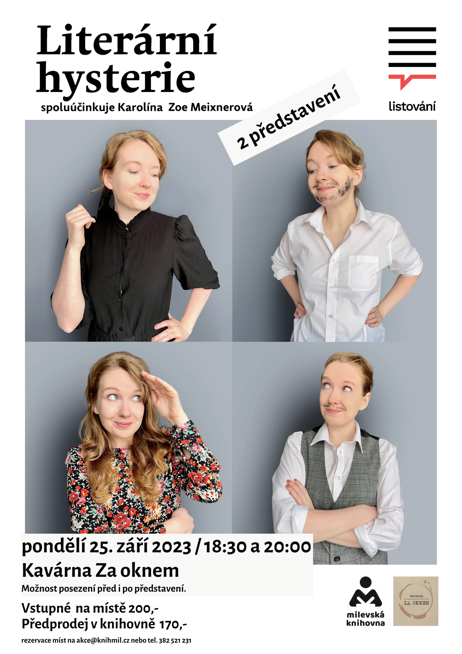 Plakát Listování - Literární hysterie