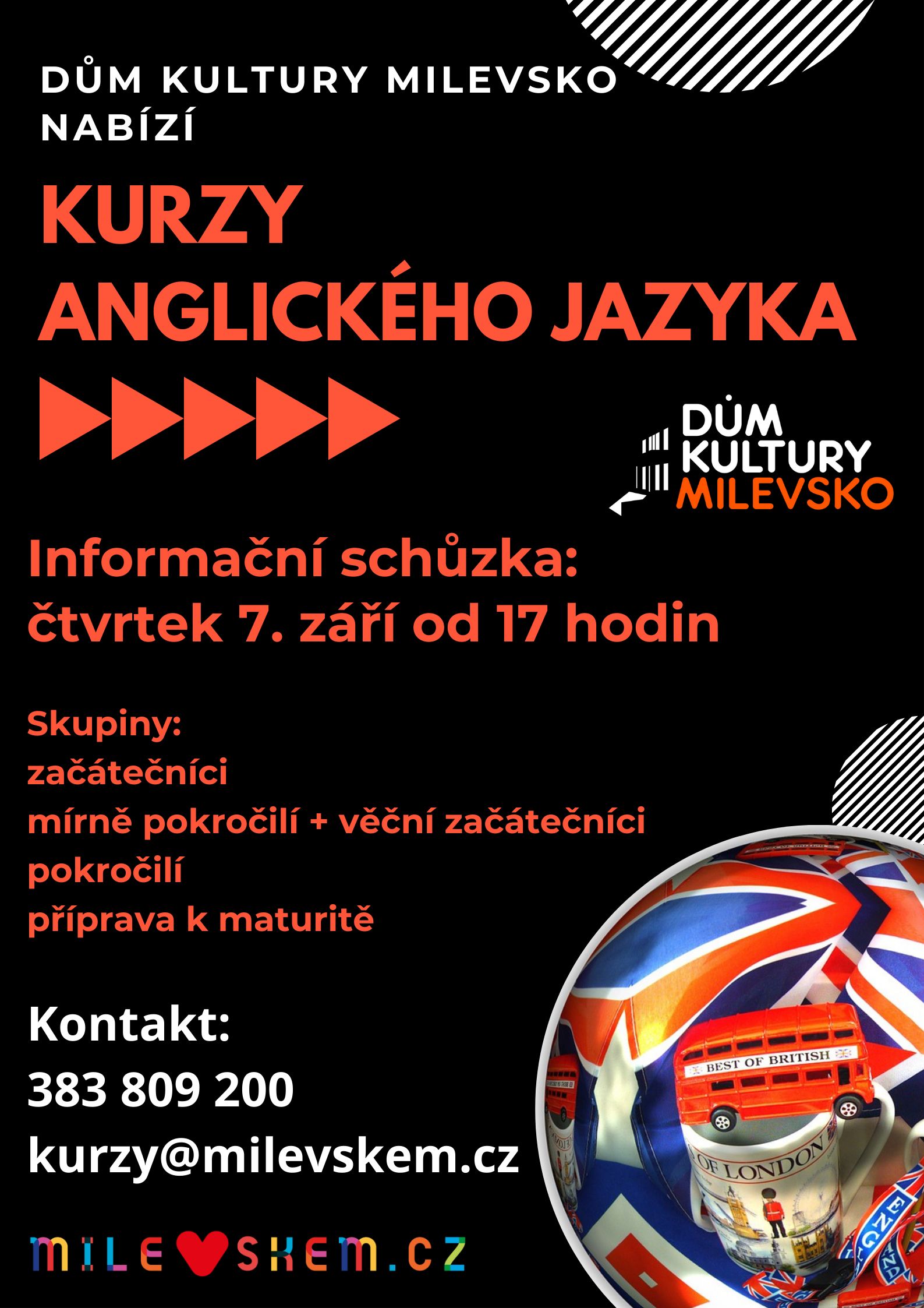 Plakát Kurz anglického jazyka - informační schůzka 