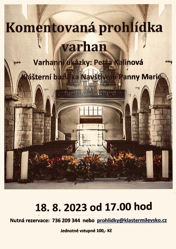 Plakát Komentovaná prohlídka varhan