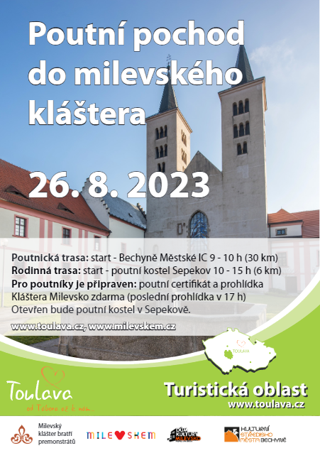 Plakát Poutní pochod do kláštera v Milevsku