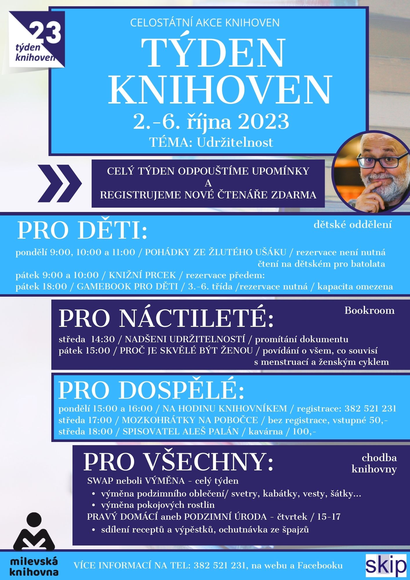 Plakát Týden knihoven 2023