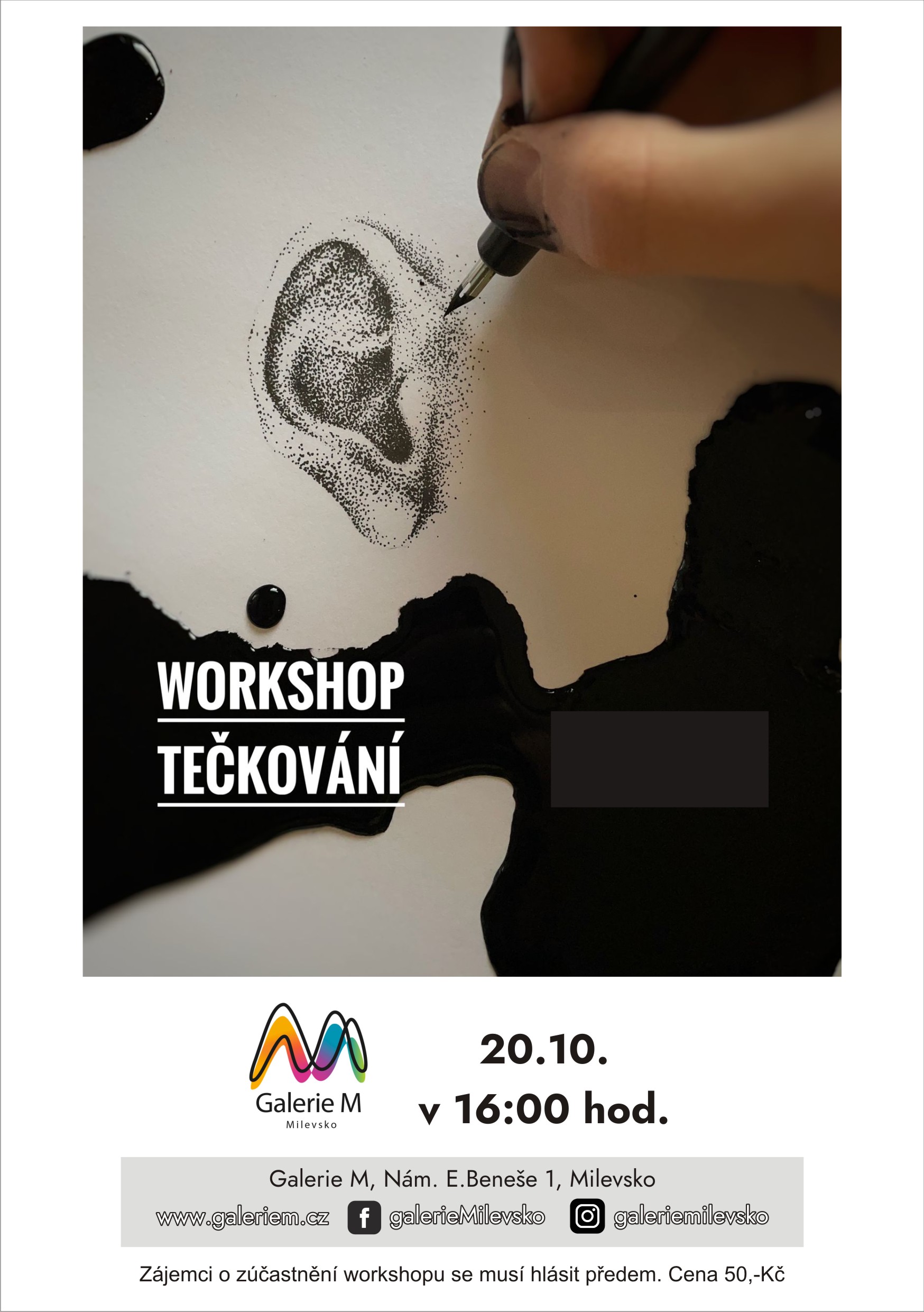 Plakát WORKSHOP TEČKOVÁNÍ