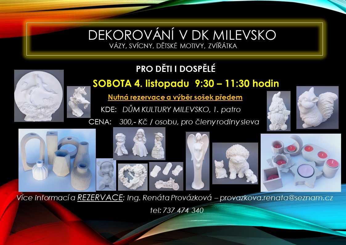 Plakát Podzimní výtvarné kurzy - Dekorování - ZRUŠENO