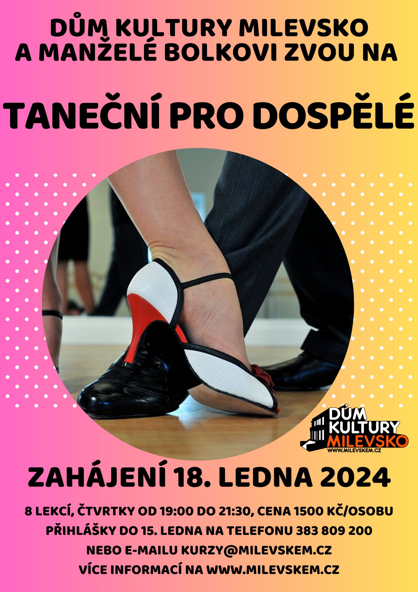 Plakát Taneční pro dospělé - zahájení 
