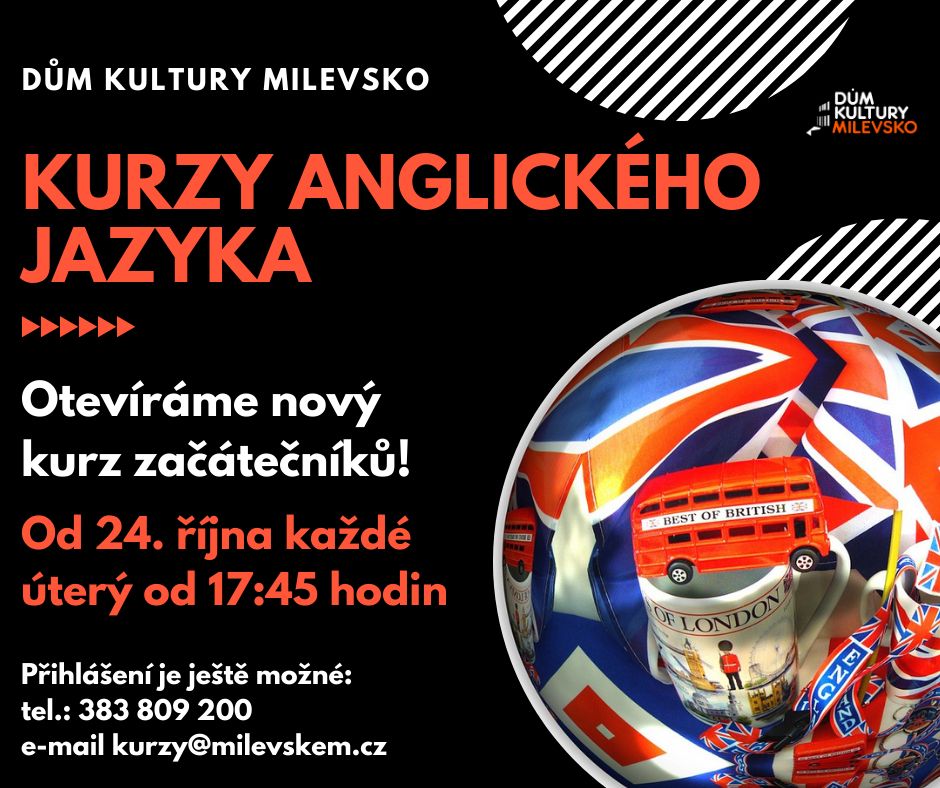 Plakát Kurz anglického jazyka pro začátečníky - zahájení
