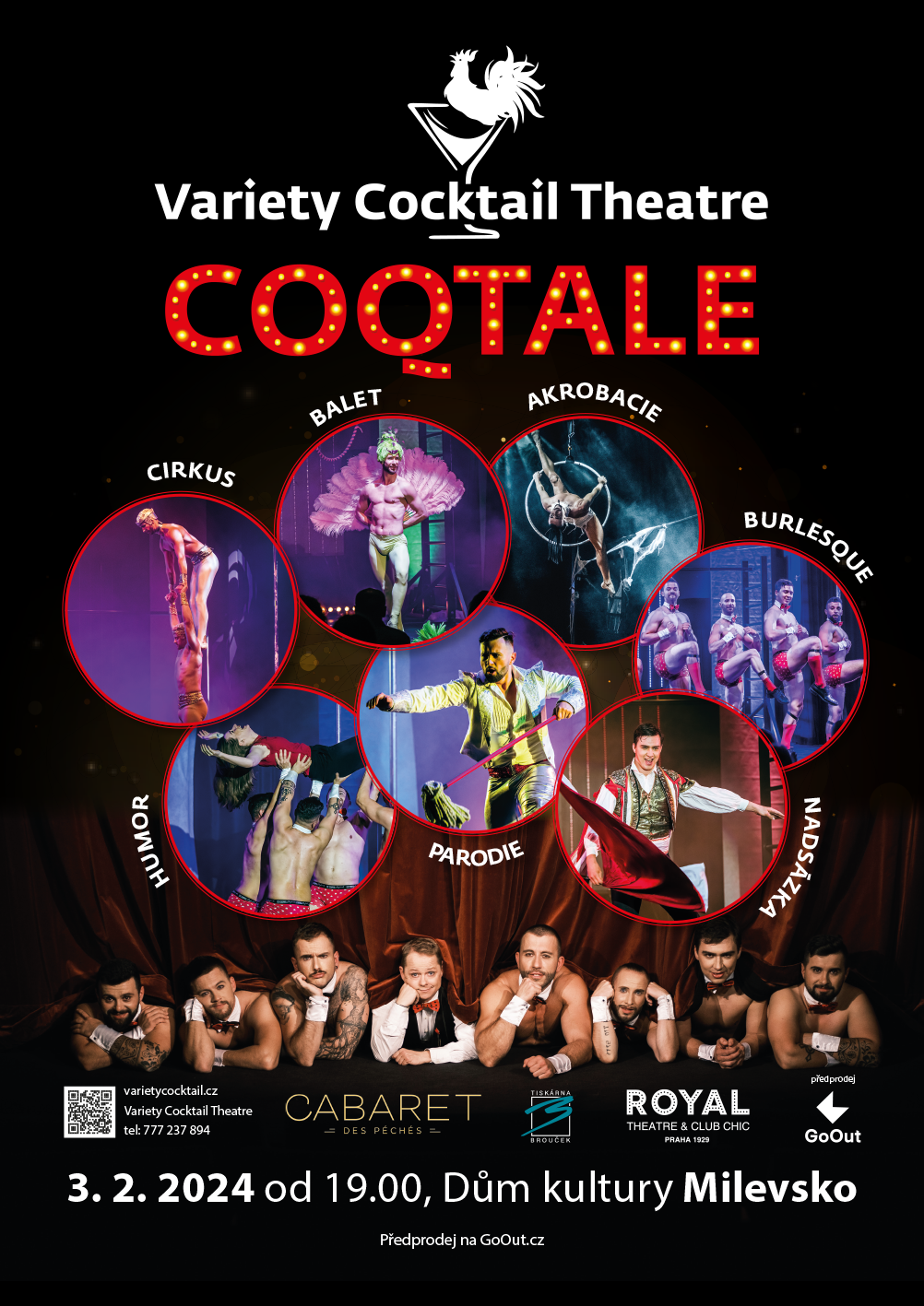 Plakát Coqtale - Pánská kabaretní show