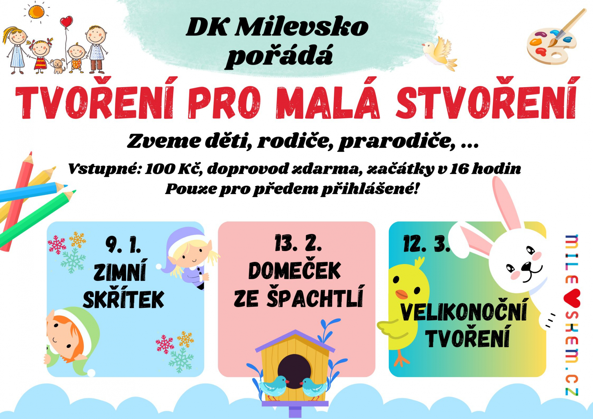 Plakát Tvoření pro malá stvoření - Domeček ze špachtlí