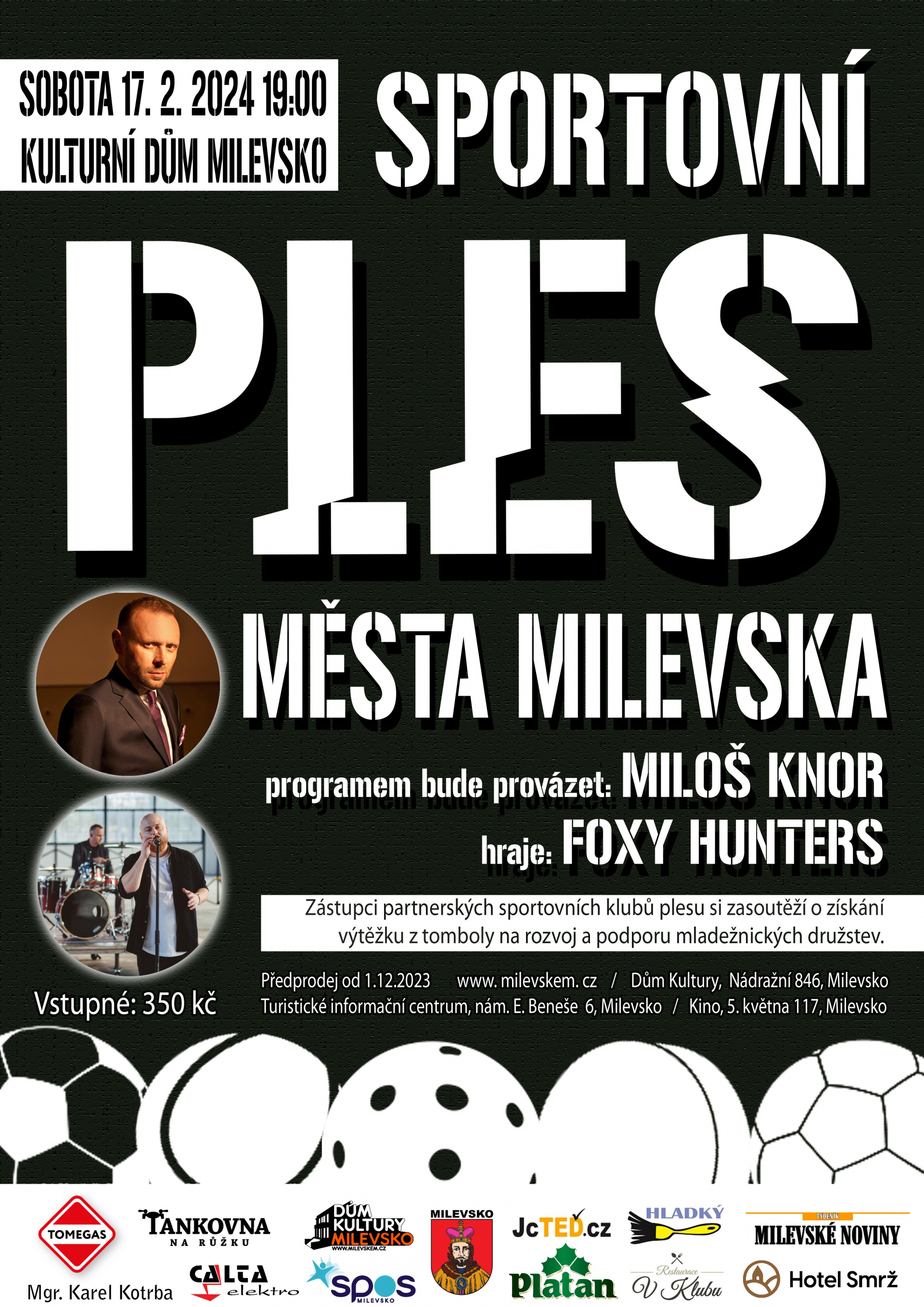 Plakát Sportovní ples města Milevska