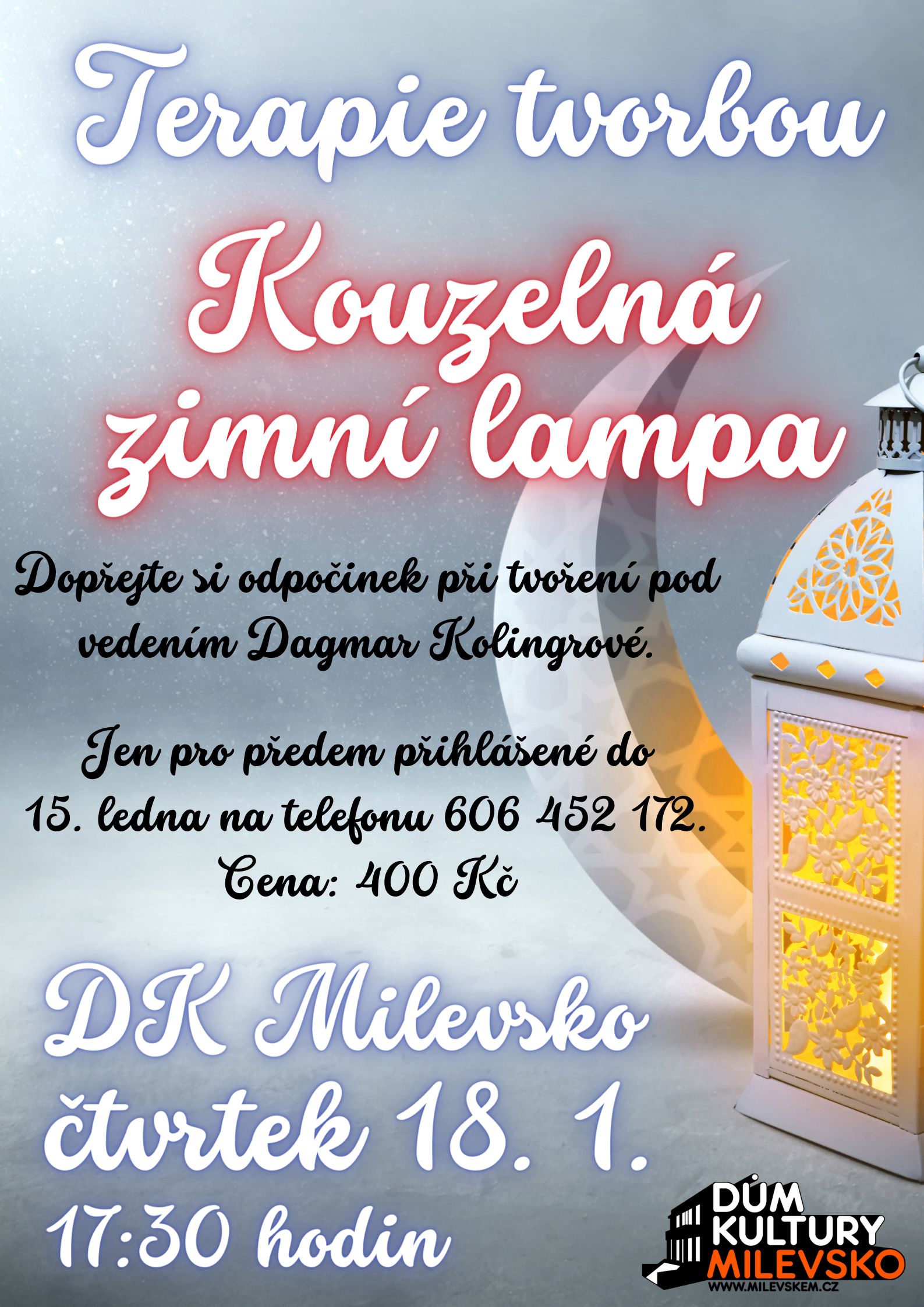 Plakát Terapie tvorbou - Kouzelná zimní lampa