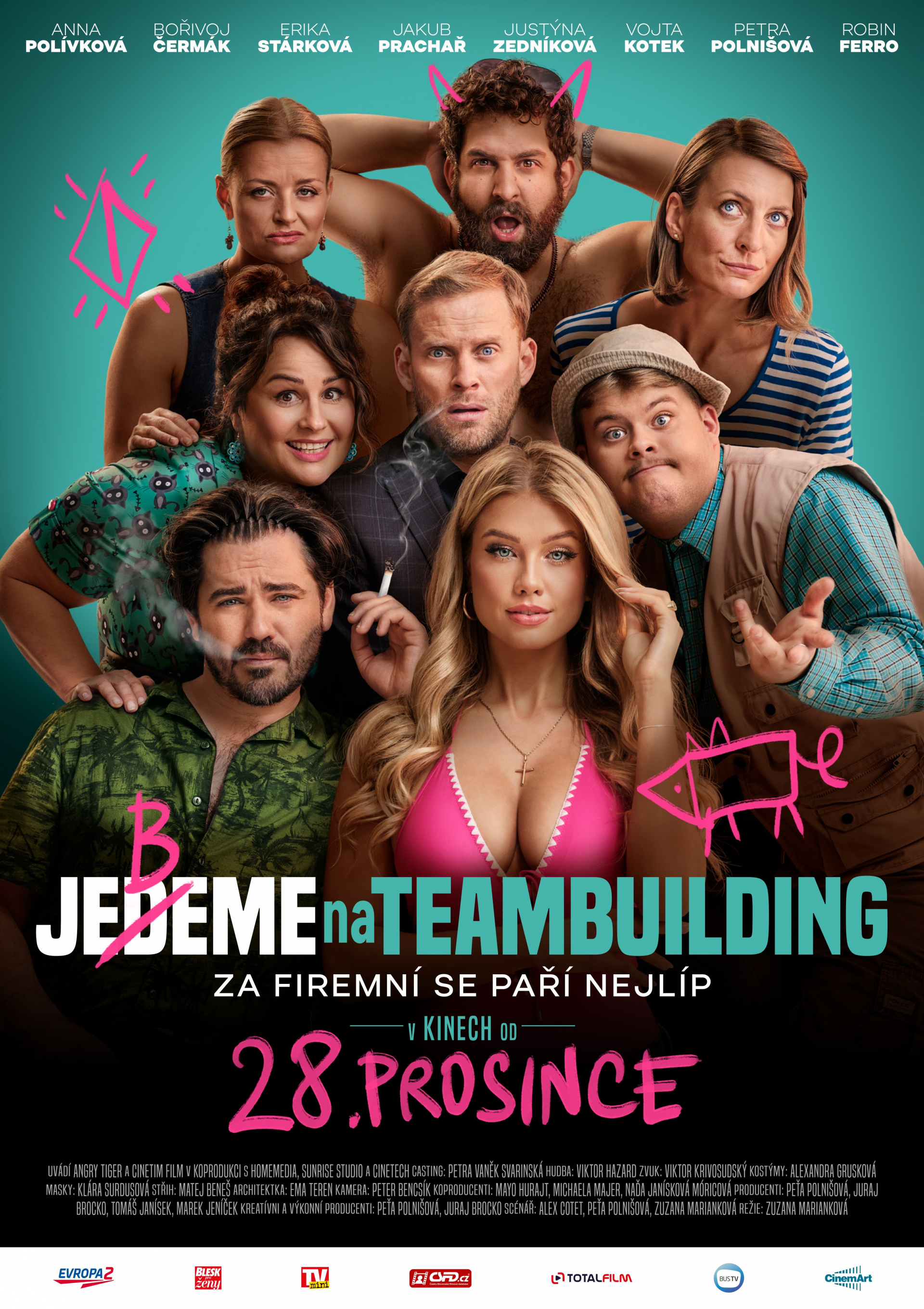 Plakát JEDEME NA TEAMBUILDING
