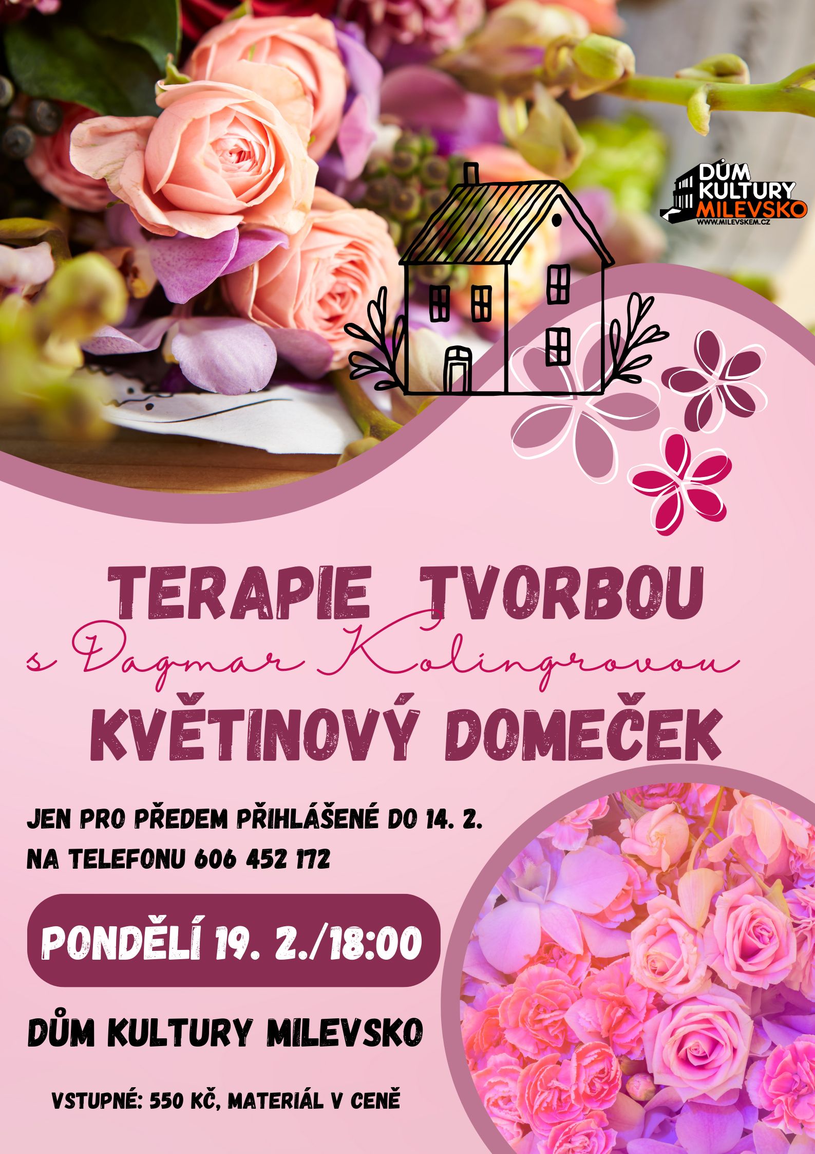 Plakát Terapie tvorbou - Květinový domeček