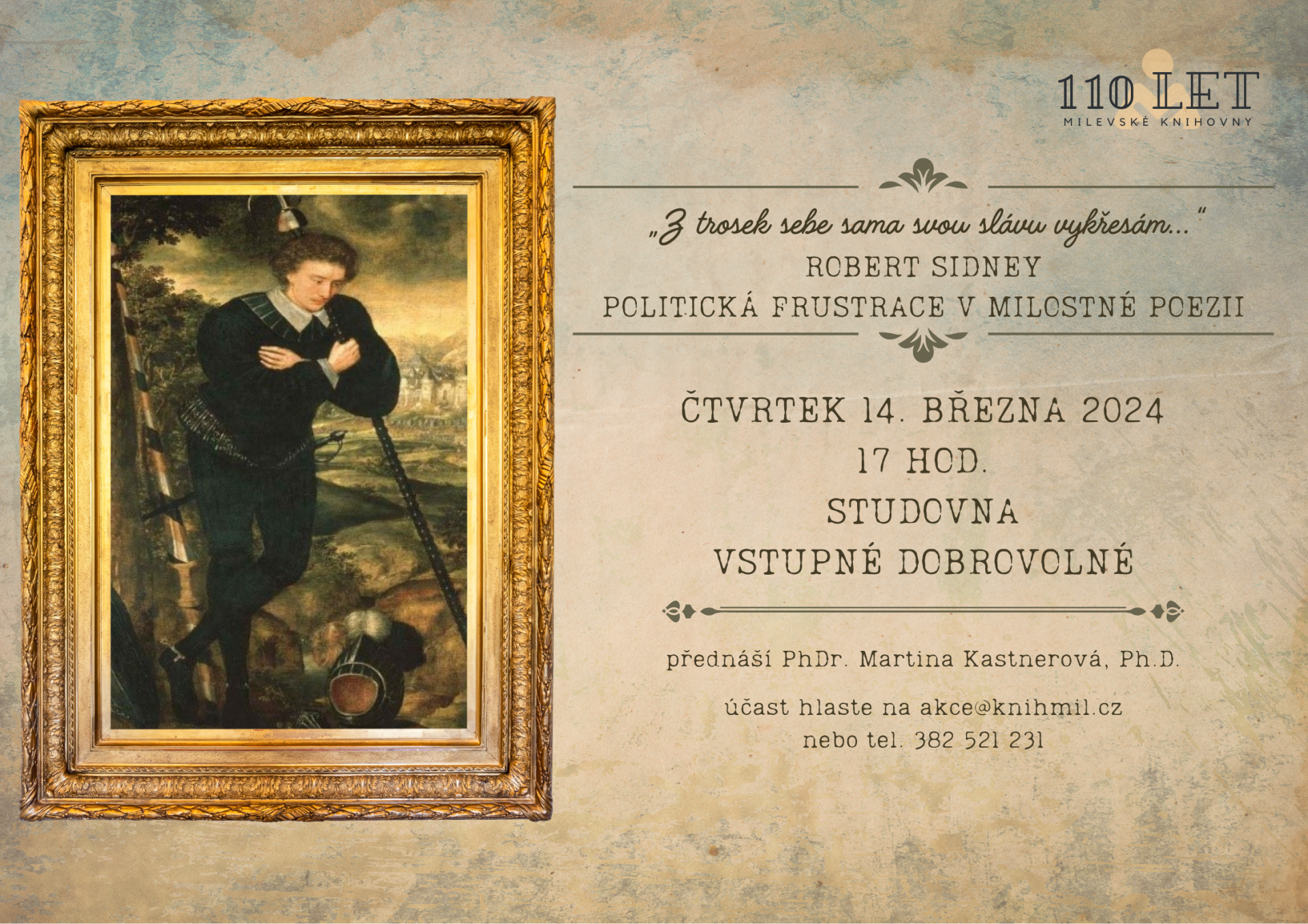 Plakát Robert Sidney: politická frustrace v milostné poezii
