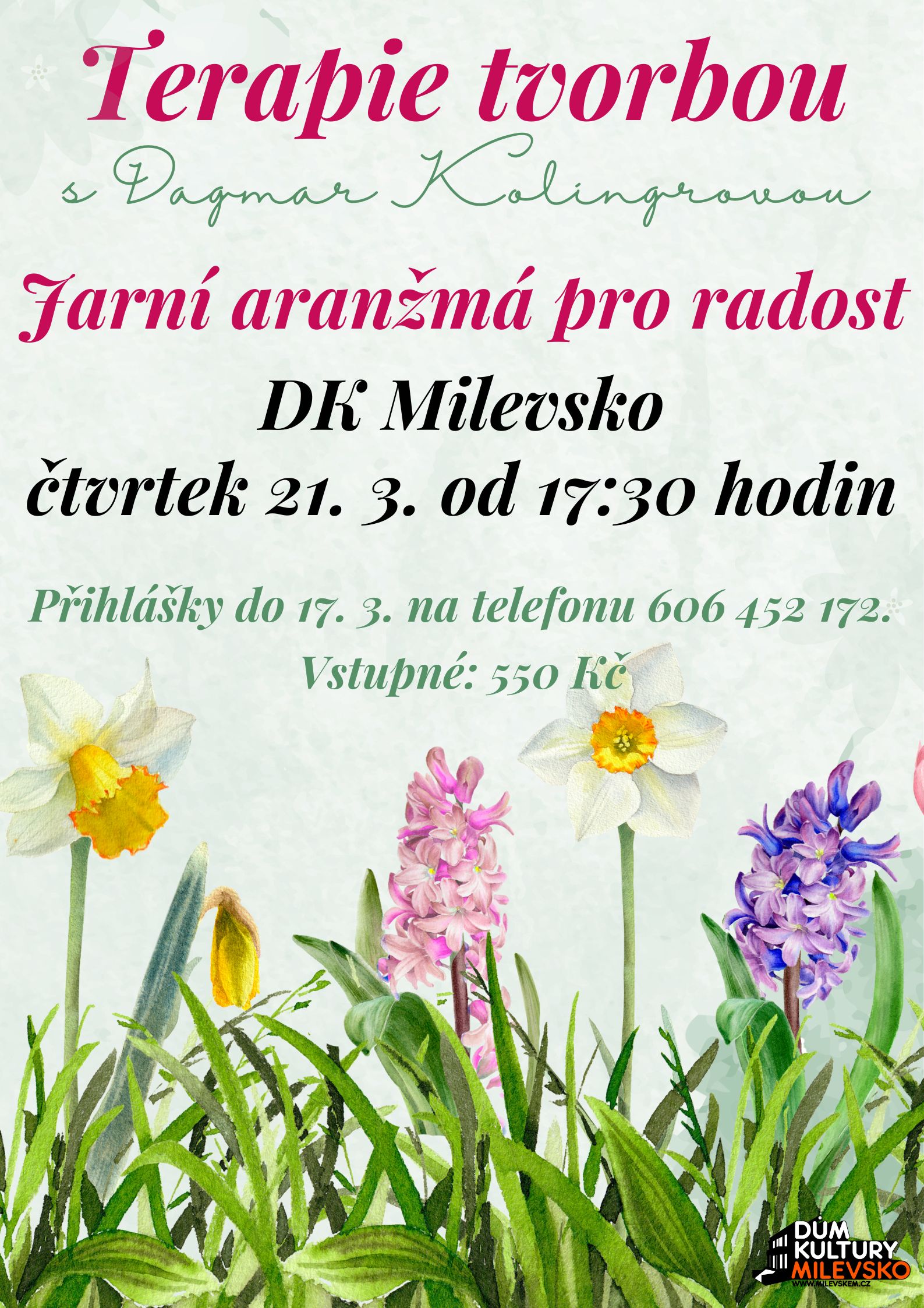 Plakát Terapie tvorbou - Jarní aranžmá pro radost