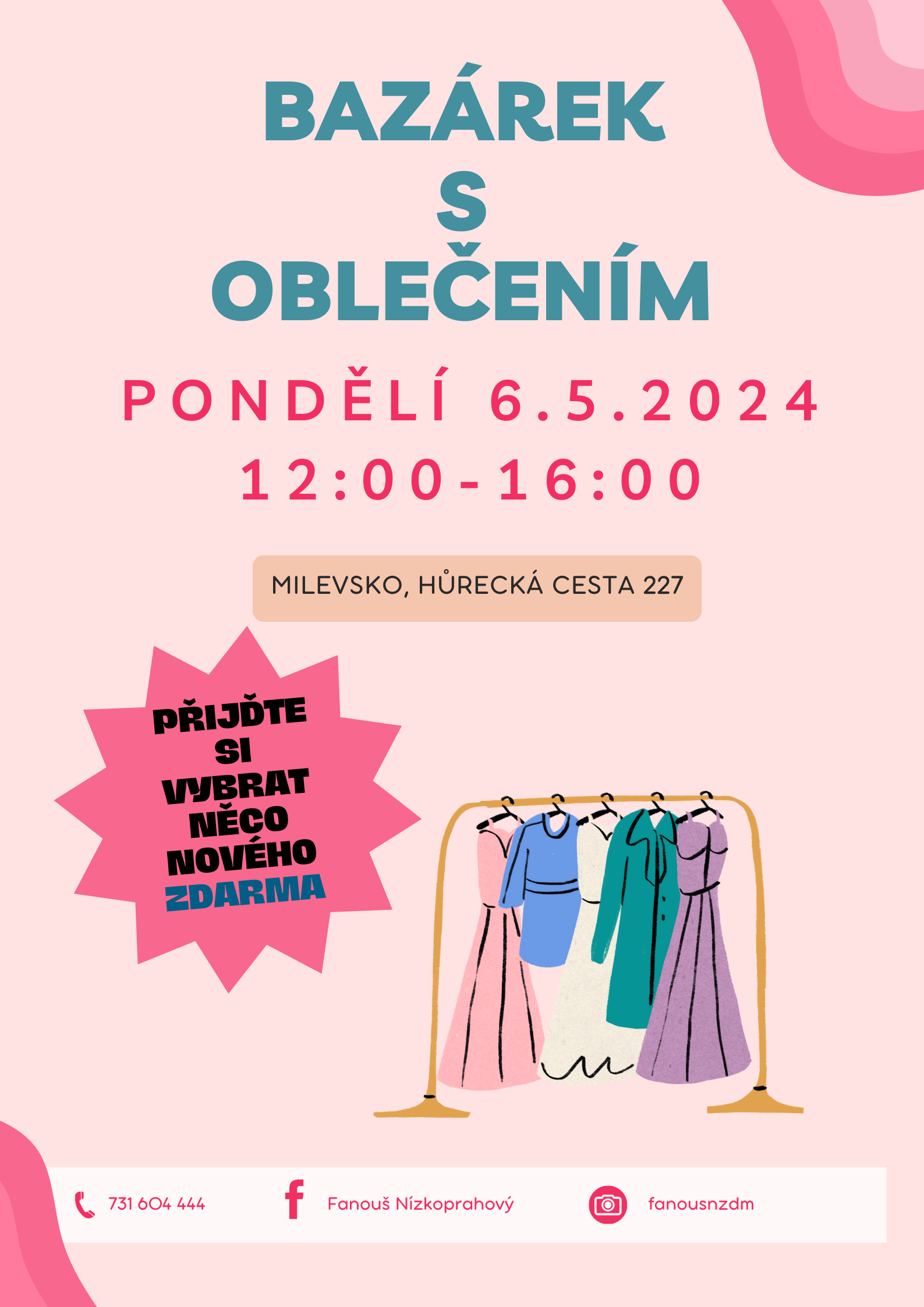 Plakát Bazárek s oblečením