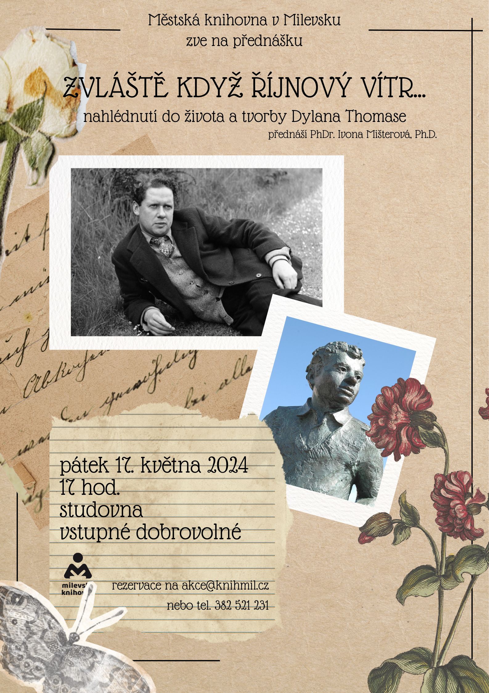 Plakát Zvláště když říjnový vítr...: nahlédnutí do života a tvorby Dylana Thomase