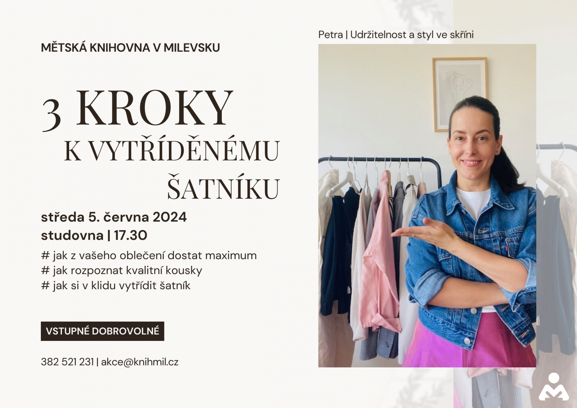 Plakát 3 kroky k vytříděnému šatníku