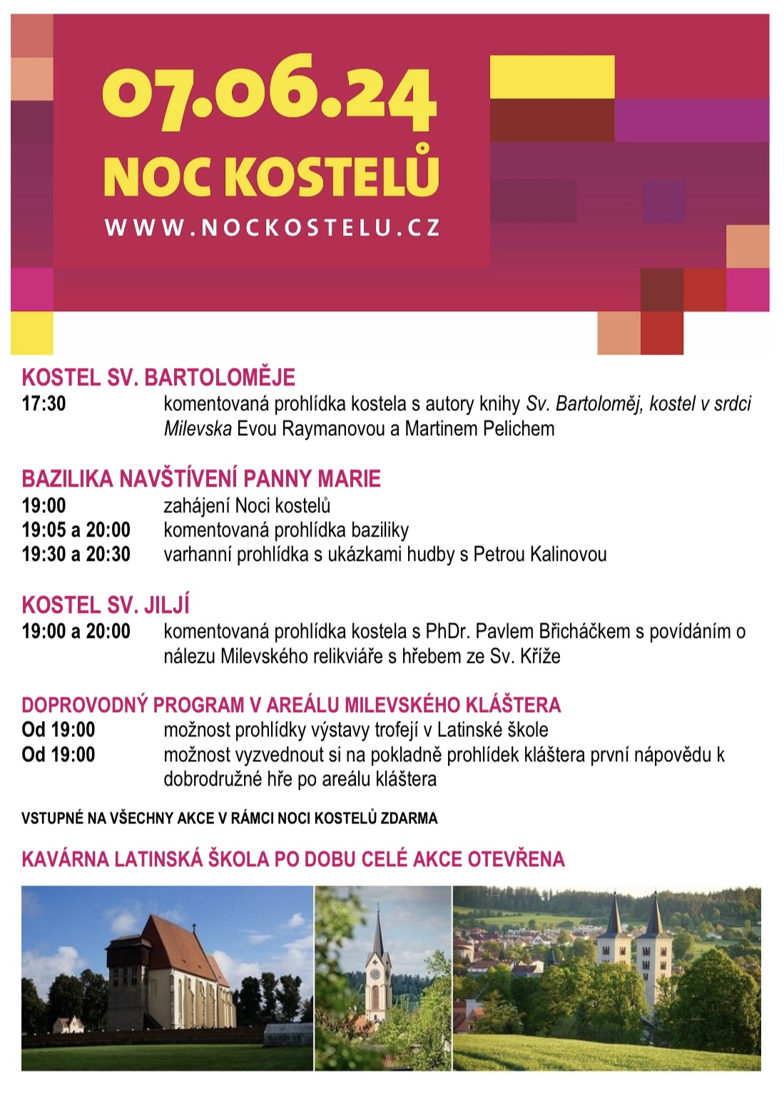 Plakát Noc kostelů 2024
