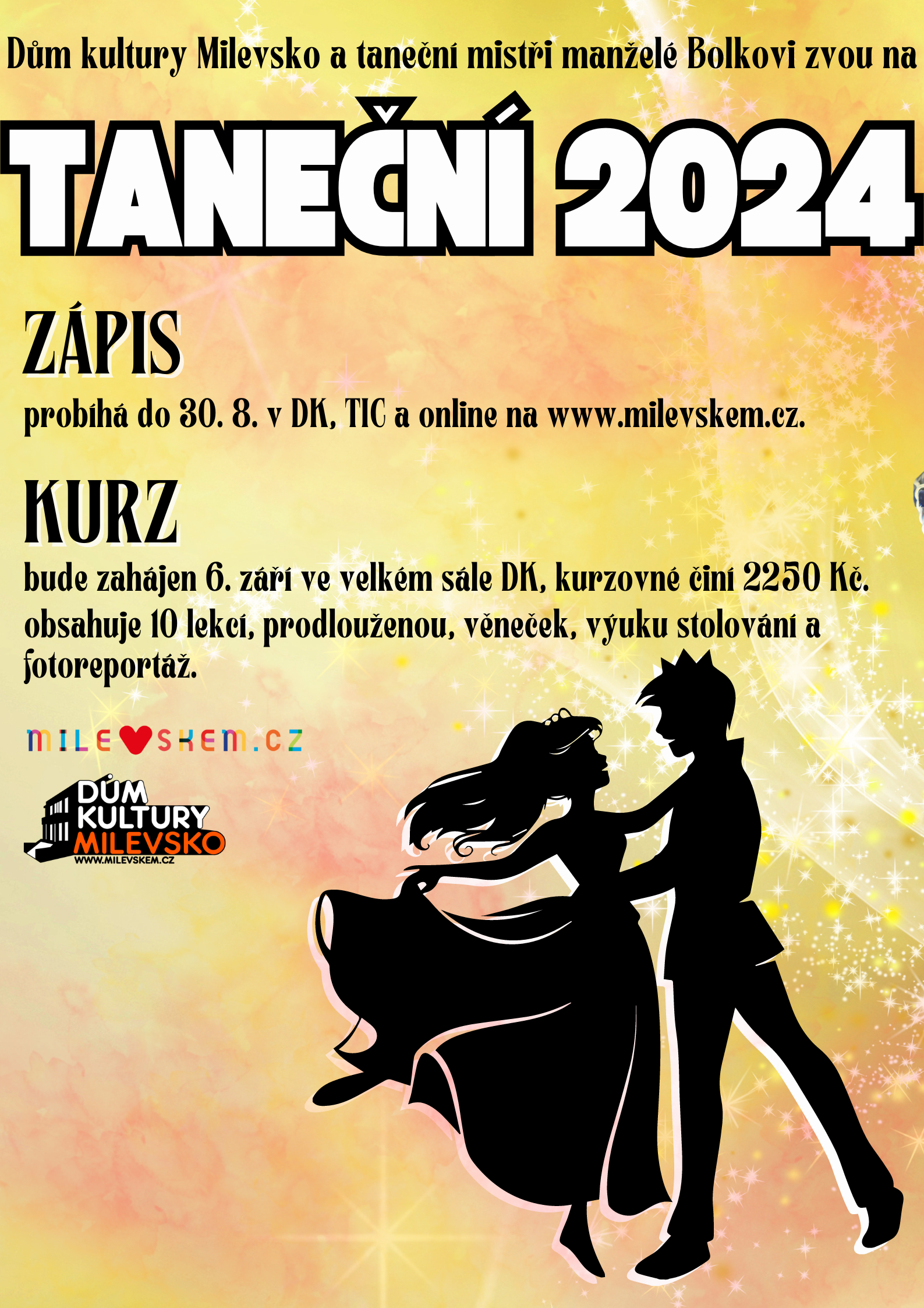 Plakát Zápis do Tanečních 2024
