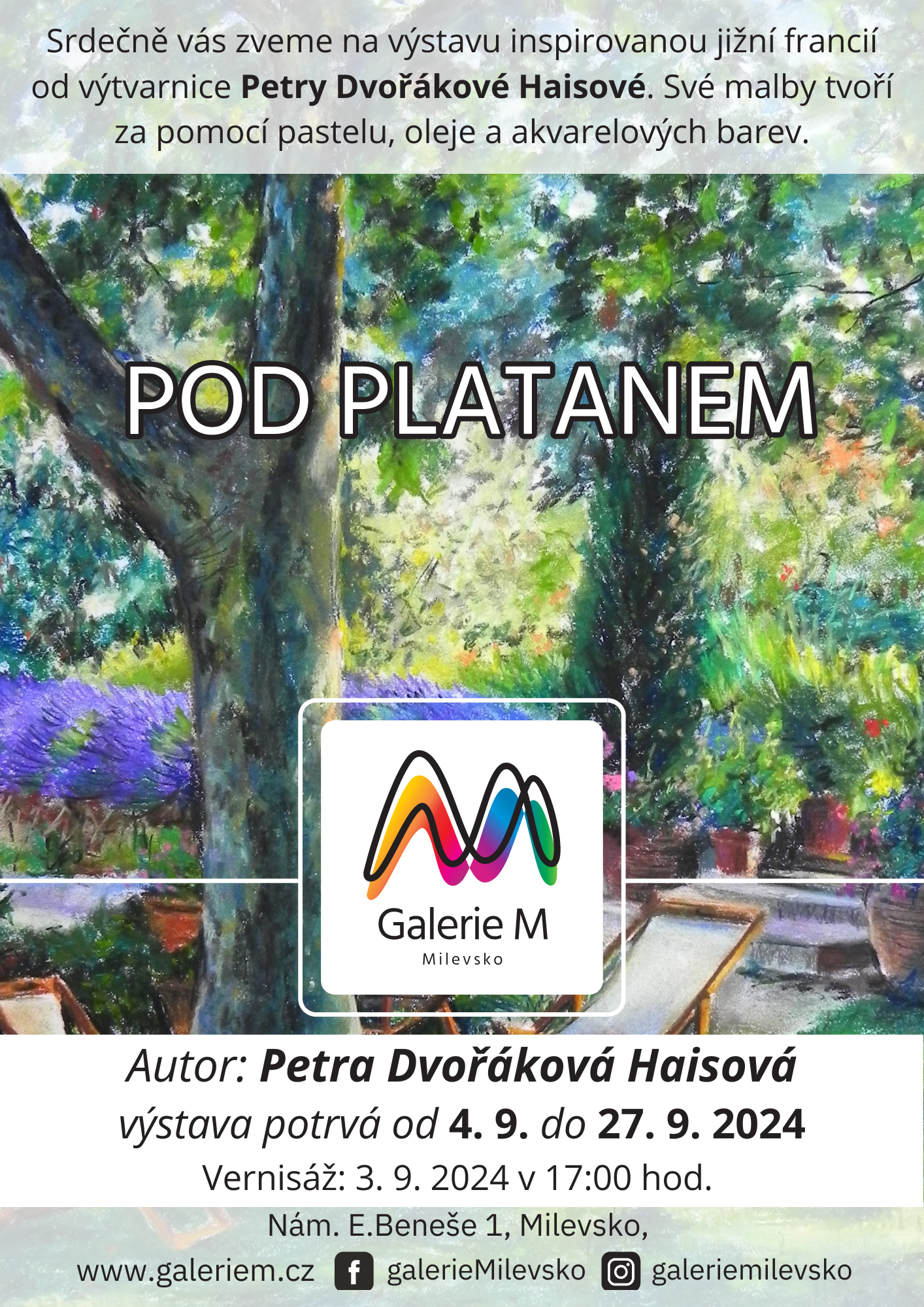 Plakát Vernisáž výstavy Pod platanem