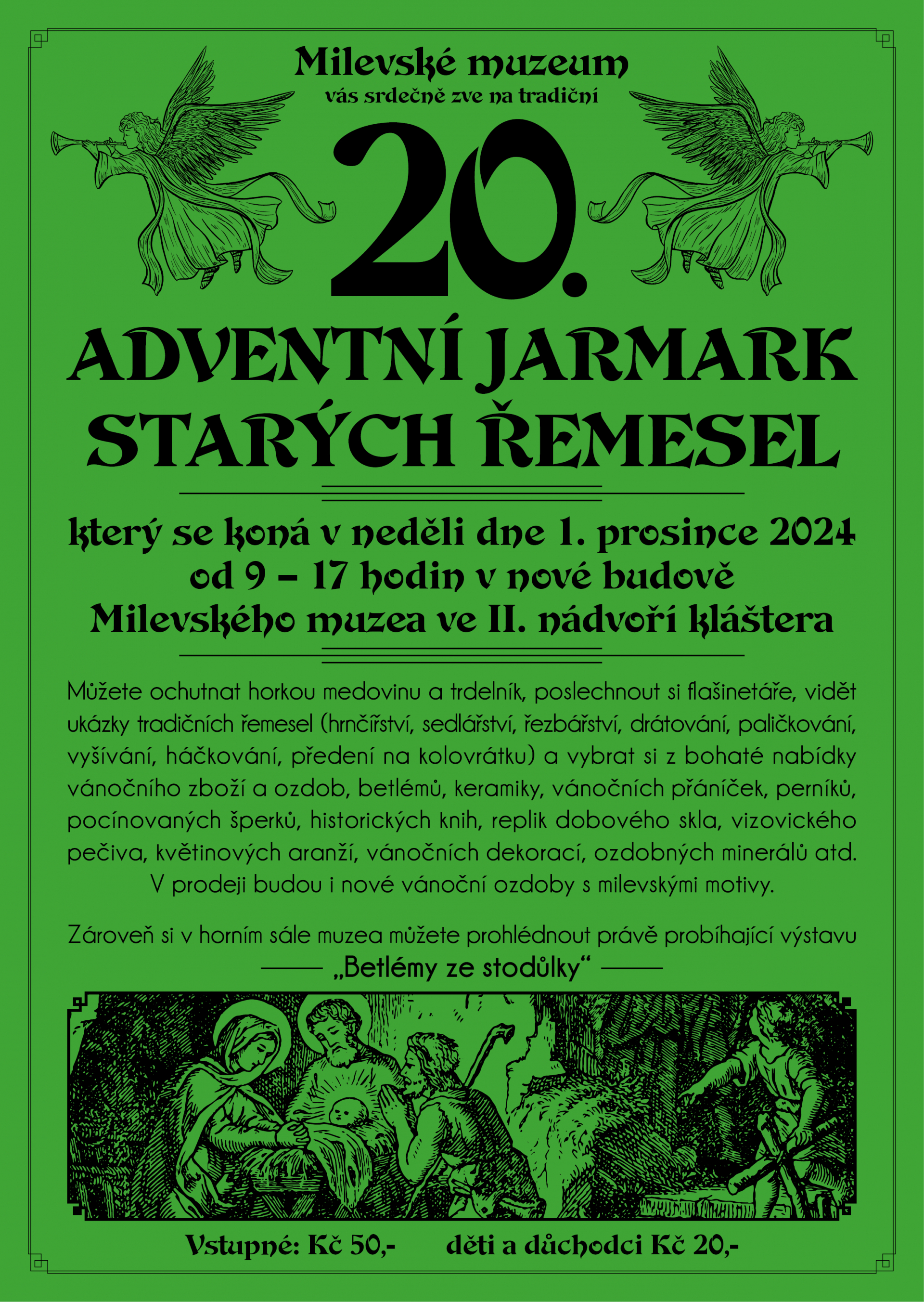 Plakát 20. adventní jarmark starých řemesel