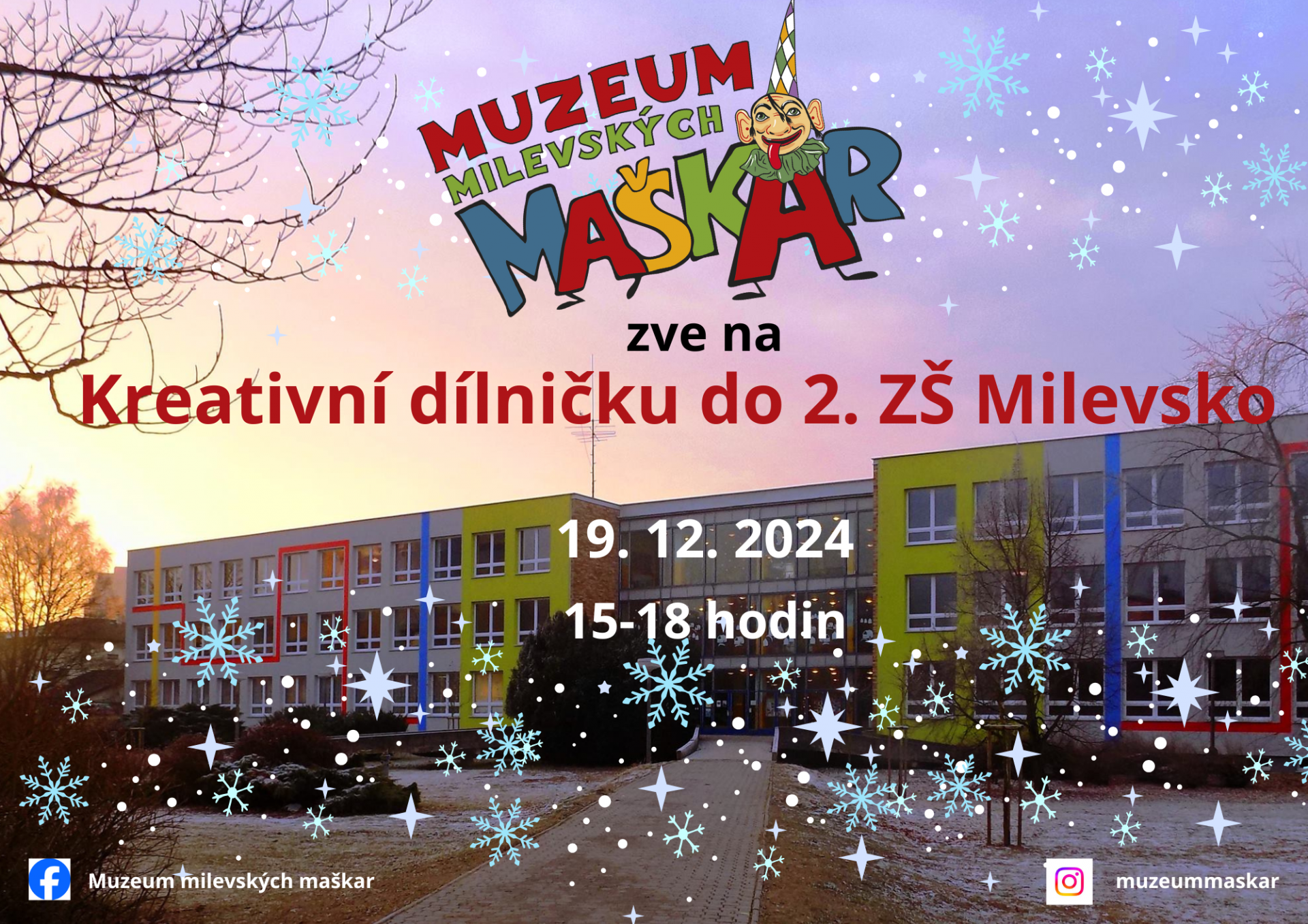 Plakát Kreativní dílnička Muzea maškar na cestách