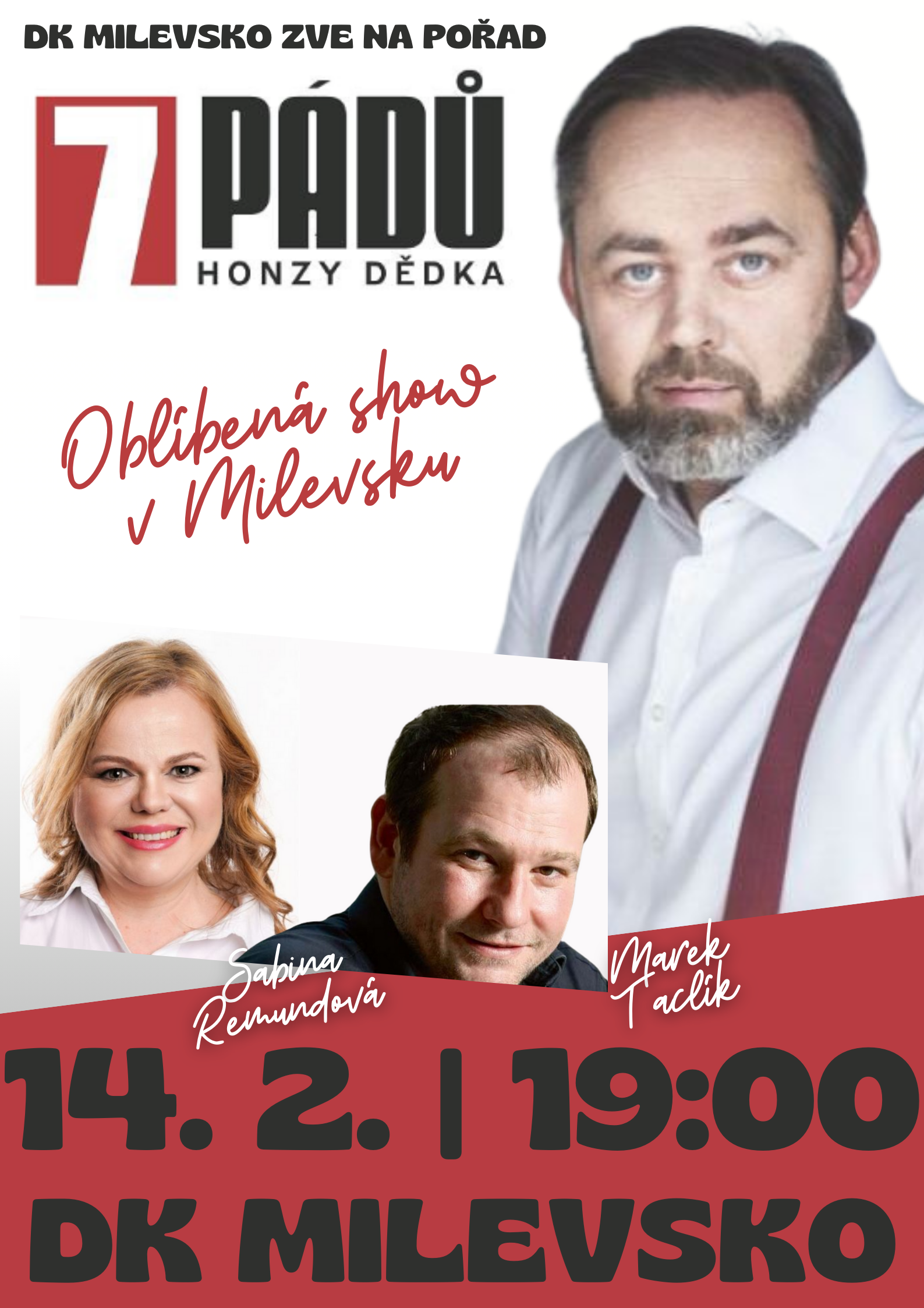 Plakát 7 pádů Honzy Dědka