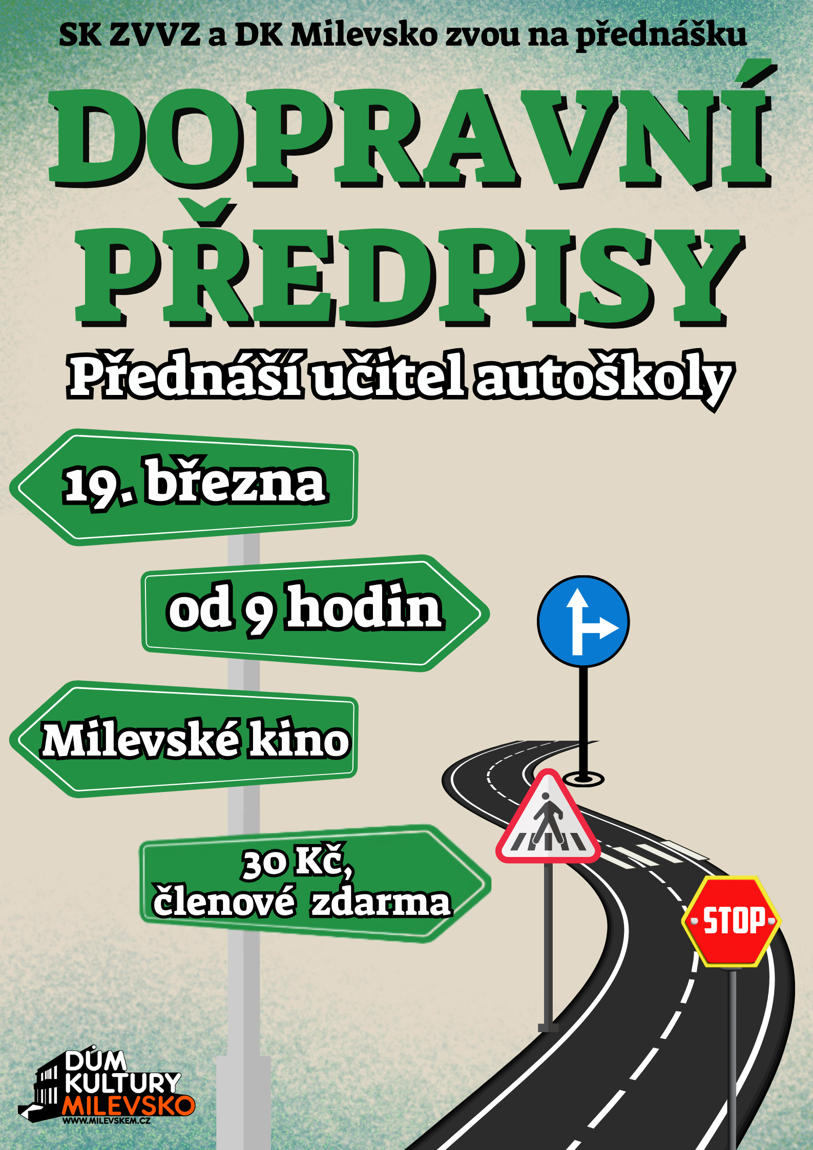 Plakát SK ZVVZ Přednáška - Dopravní předpisy