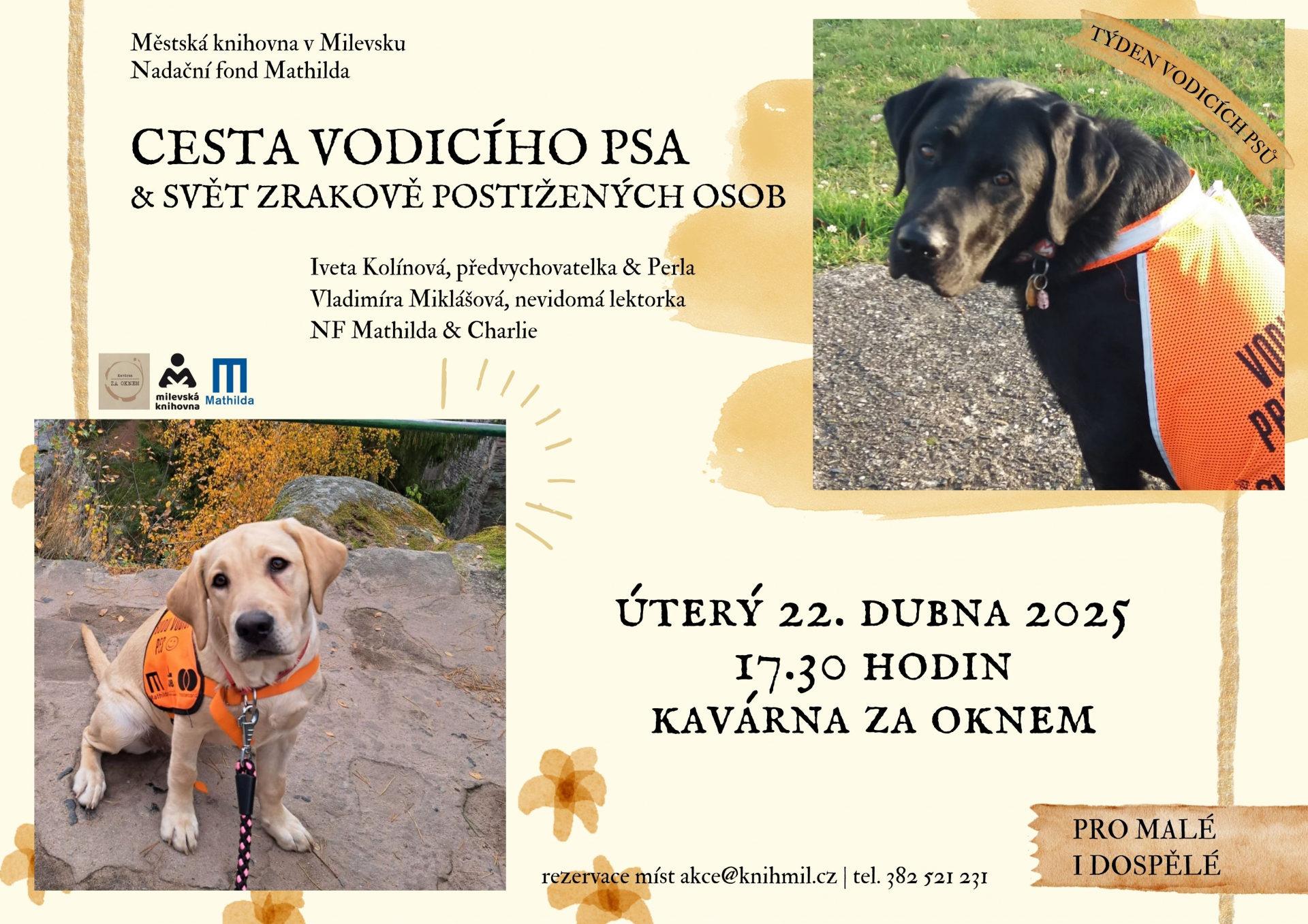 Plakát Cesta vodicího psa a svět zrakově postižených osob