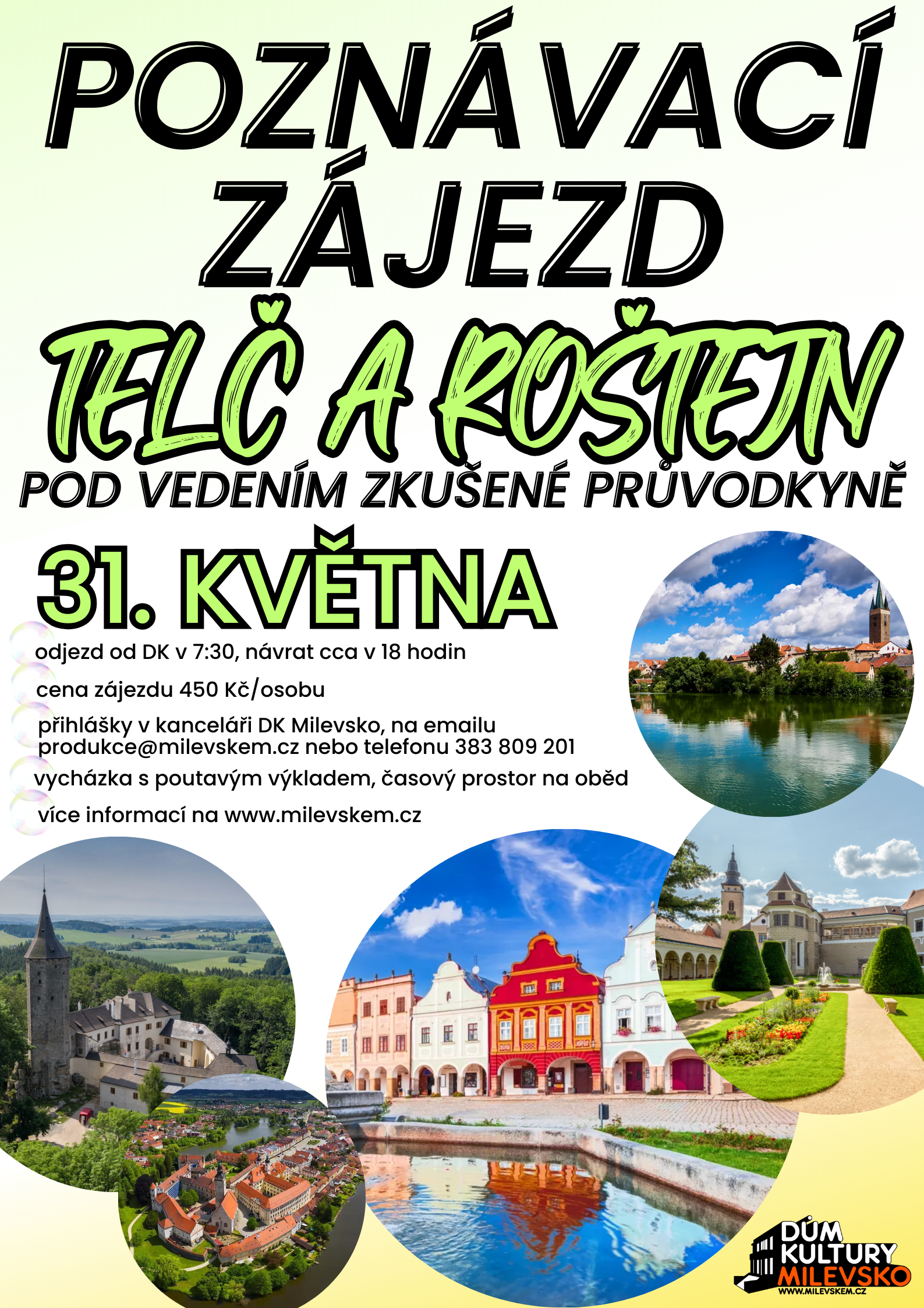 Plakát Poznávací zájezd Telč & Roštejn