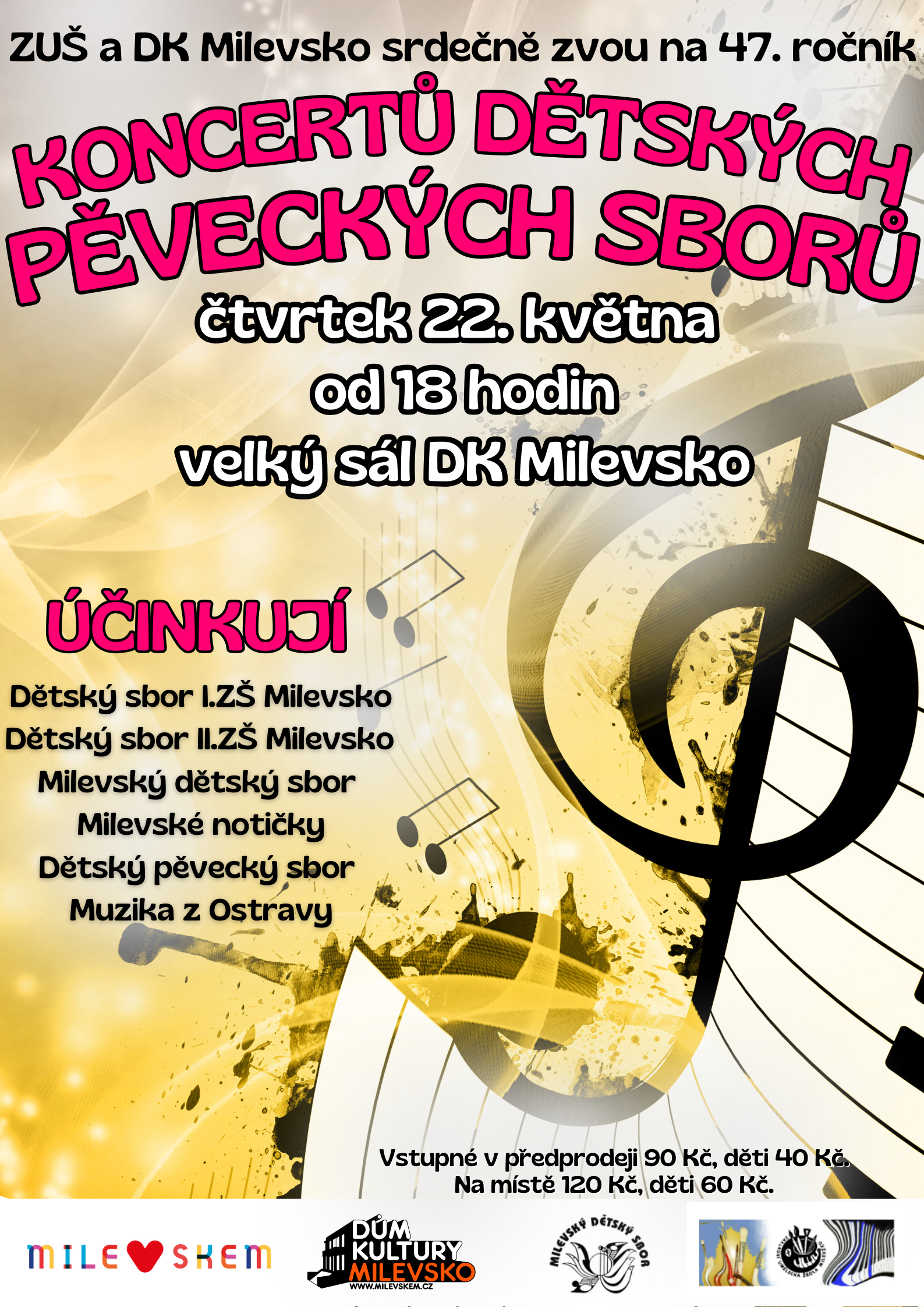 Plakát 47. ročník koncertů dětských pěveckých sborů