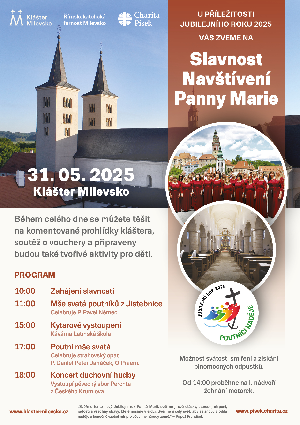 Plakát Slavnost ke cti Navštívení Panny Marie