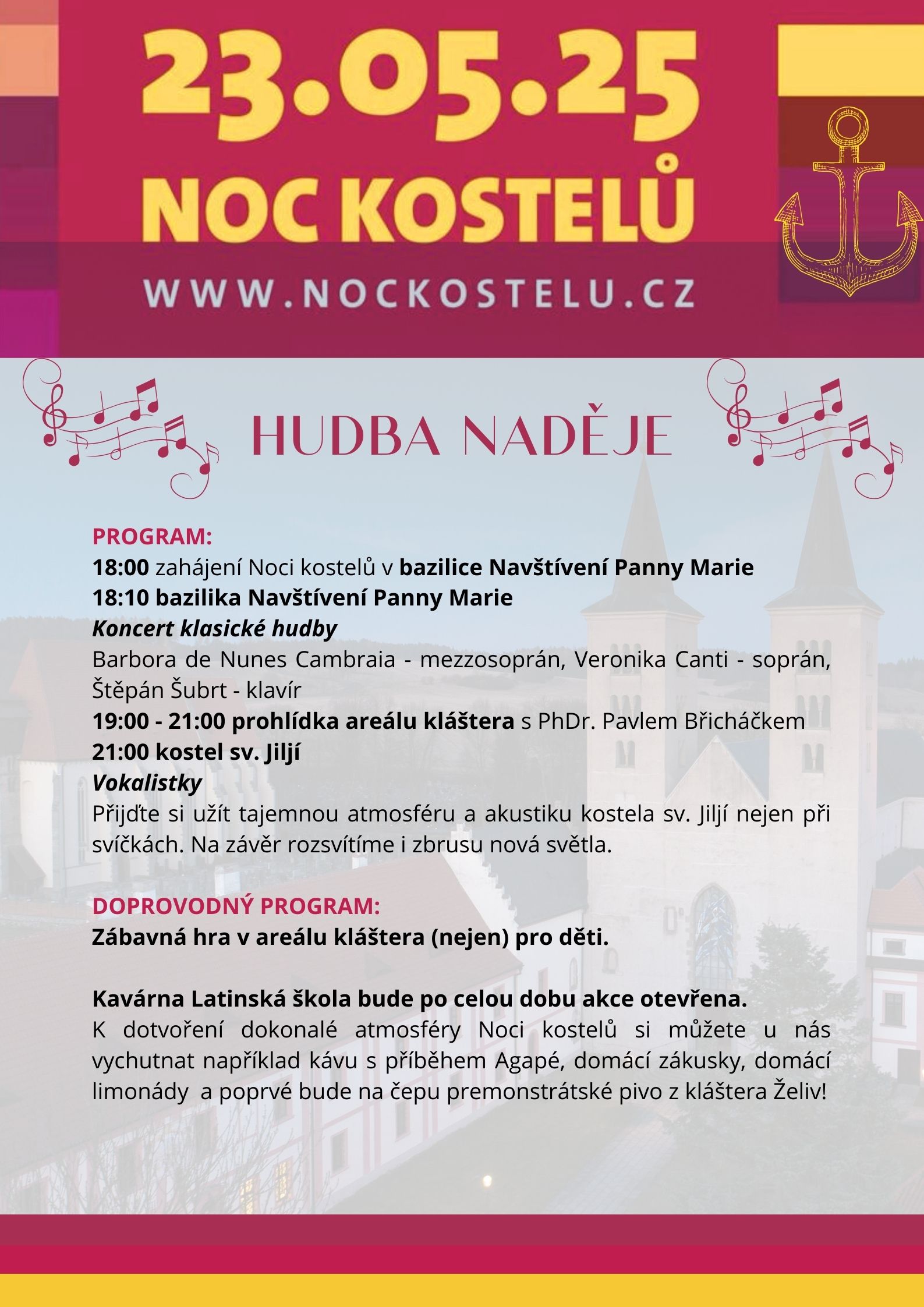 Plakát Noc kostelů 2025