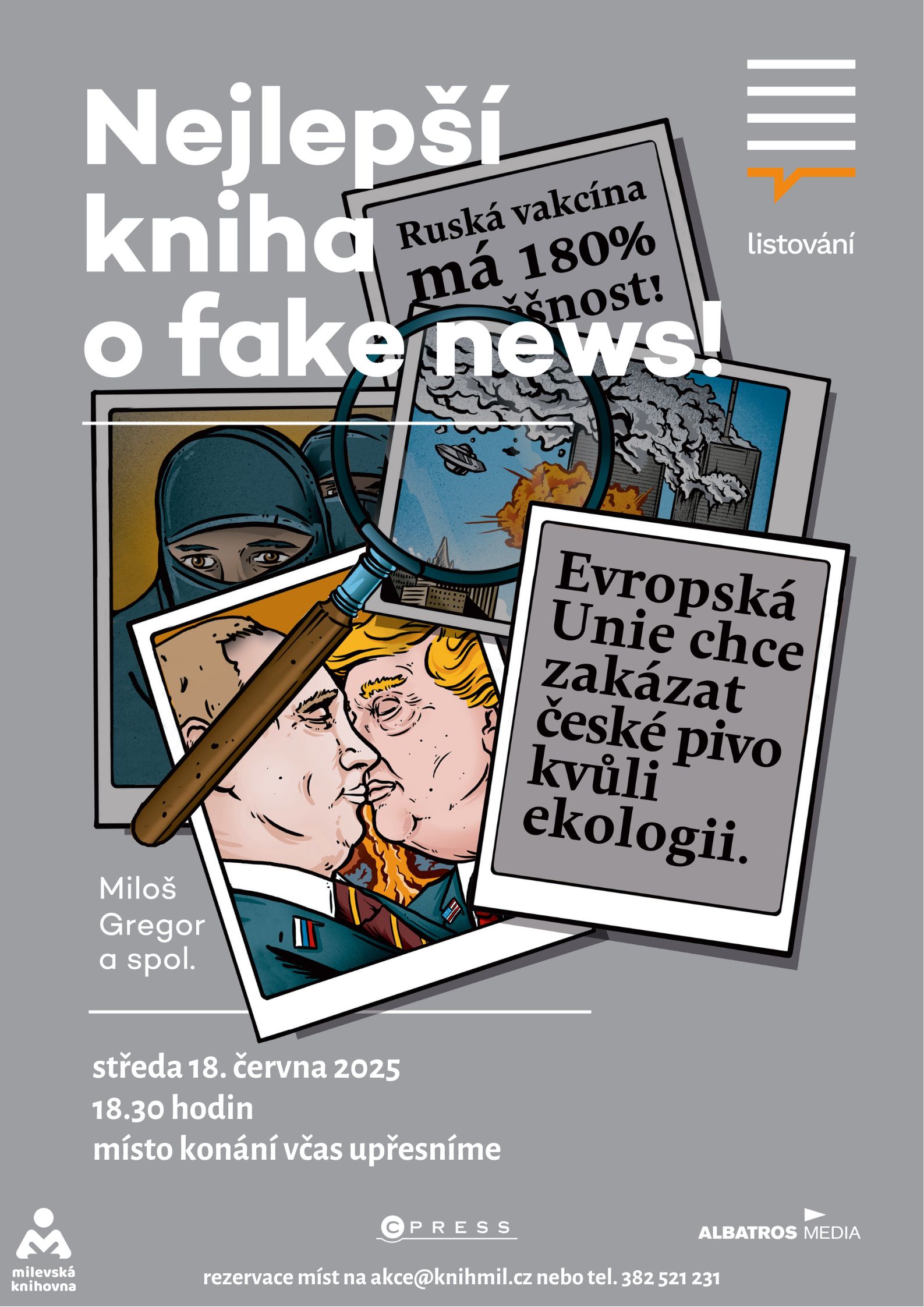 Plakát Listování - Nejlepší kniha o fake news!