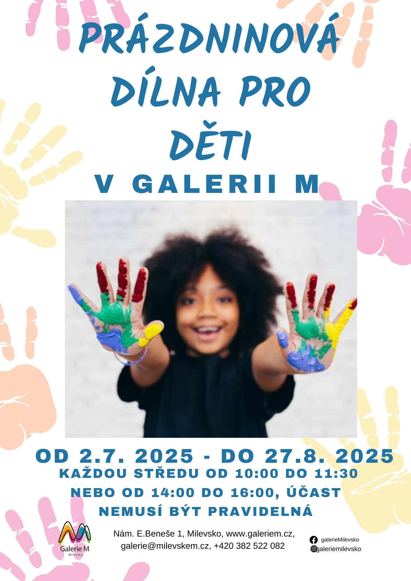 Plakát Prázdninová dílna pro děti v Galerii M