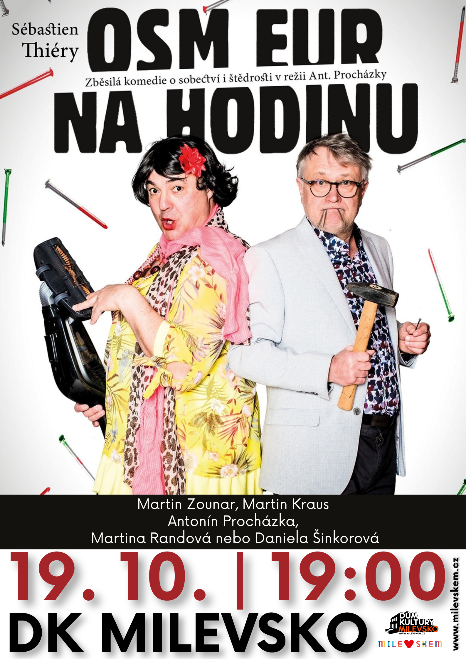 Plakát Divadlo - Osm eur na hodinu