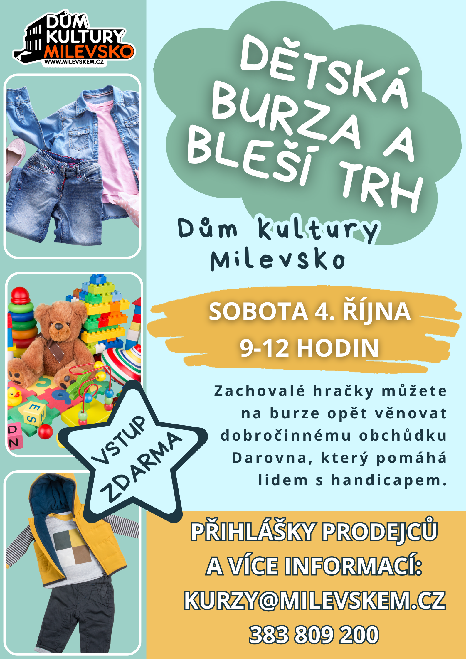 Plakát Podzimní dětská burza a bleší trh