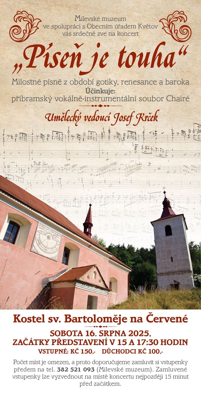 Plakát Koncert na Červené - Píseň je touha